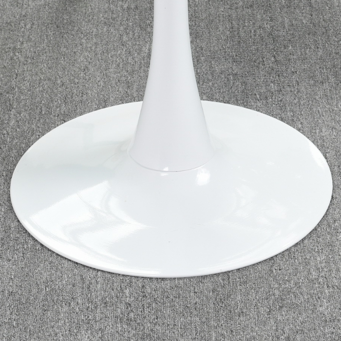 Homy Casa Clift NL 31.5” Round Dining Table Matte White Iron Base Open Box