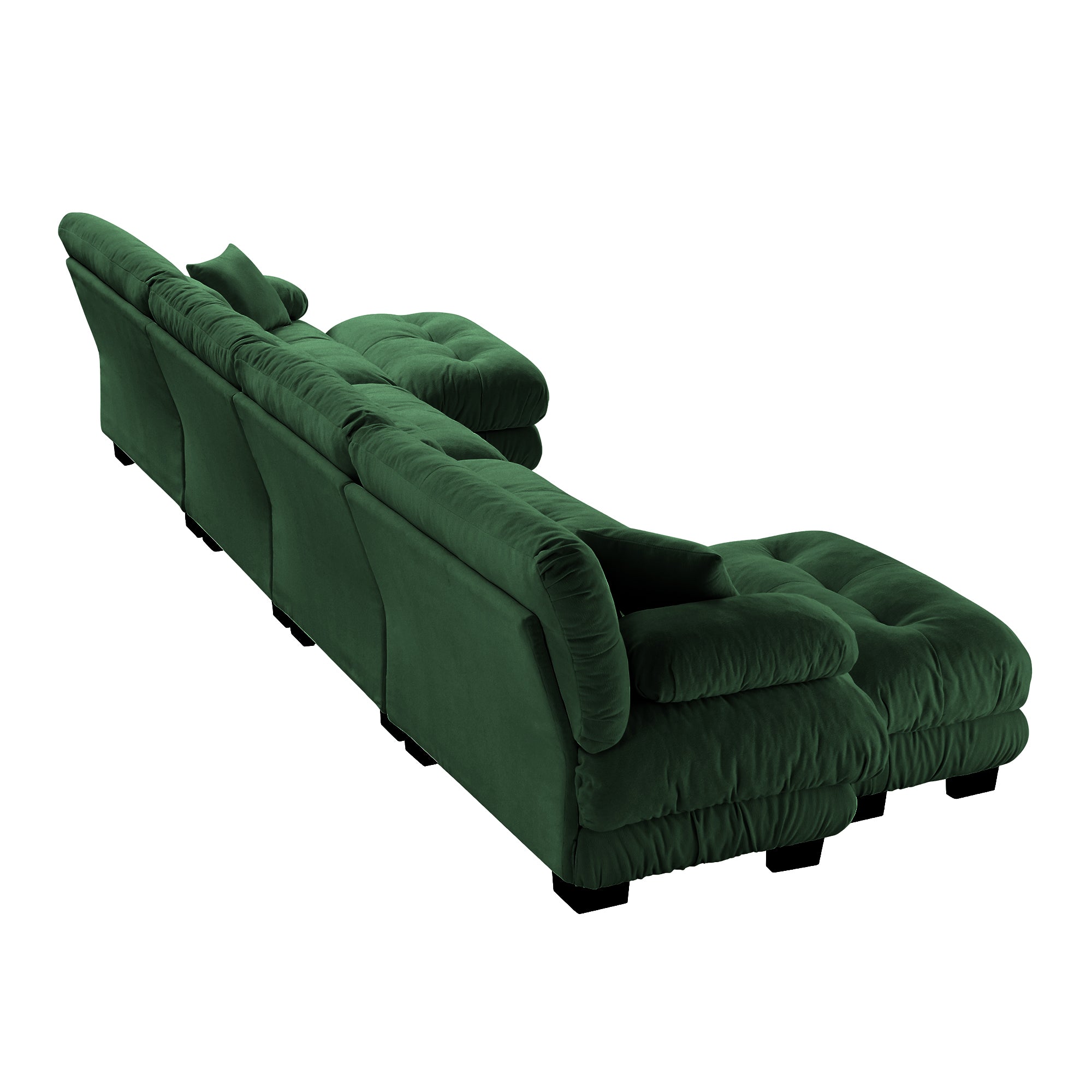 Monterey 173" Oversized Modular Chenille U-Shaped Cloud Sectional Sofa with 2 Ottomans