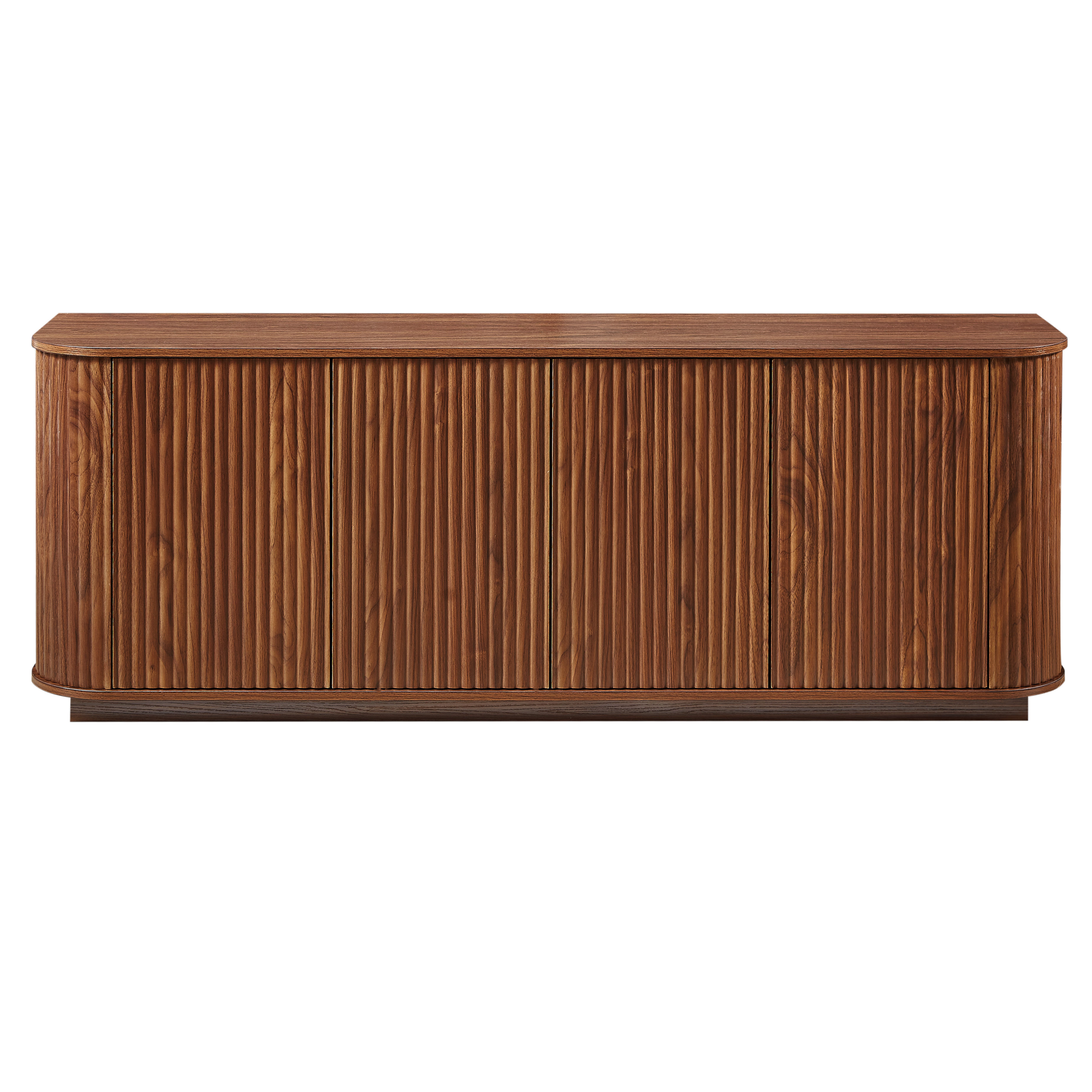 Kyoto Sideboard TV Cabinet with Fluted Doors & Drawers, Walnut