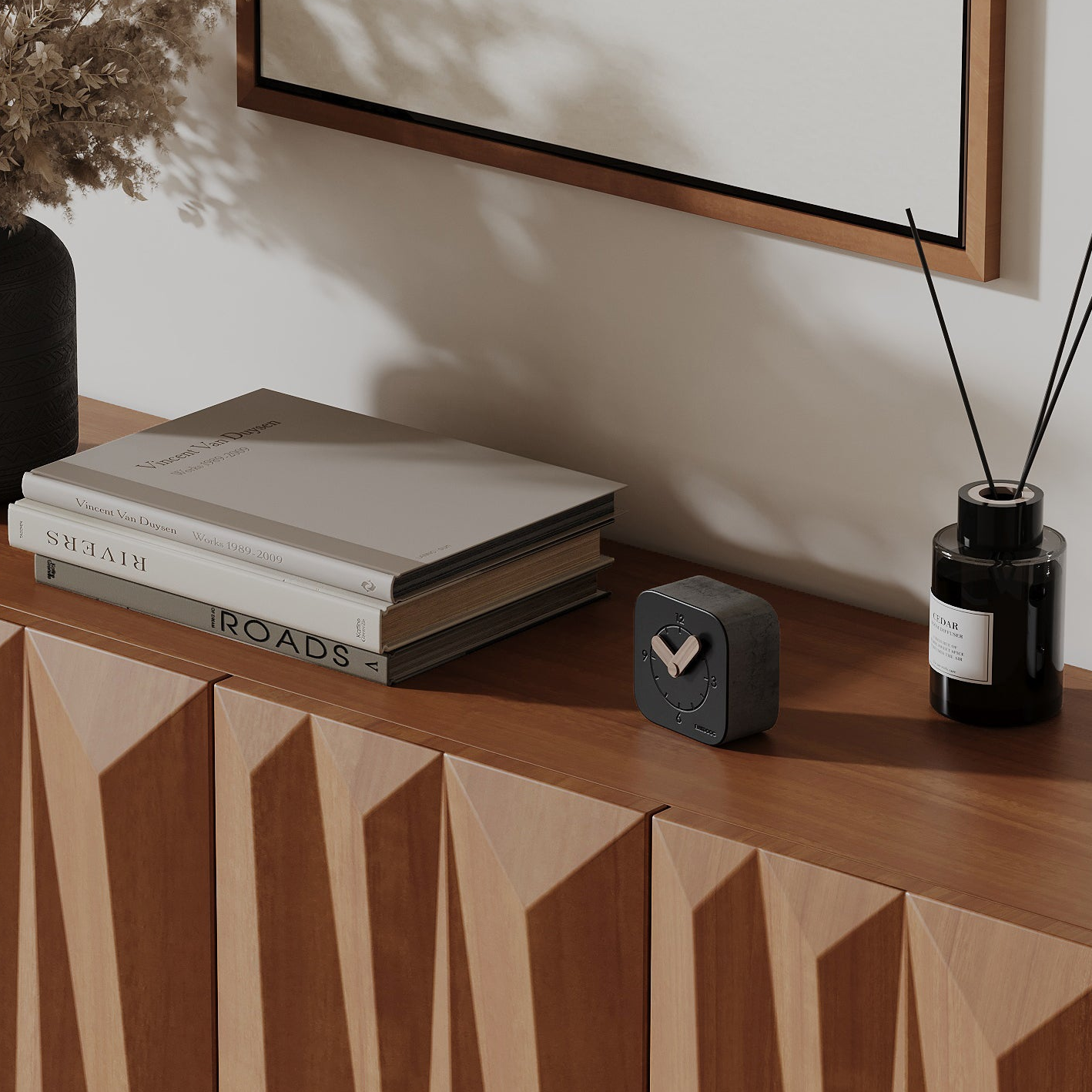 Monza 60" Sideboard Buffet Cabinet TV Stand with 3D Doors