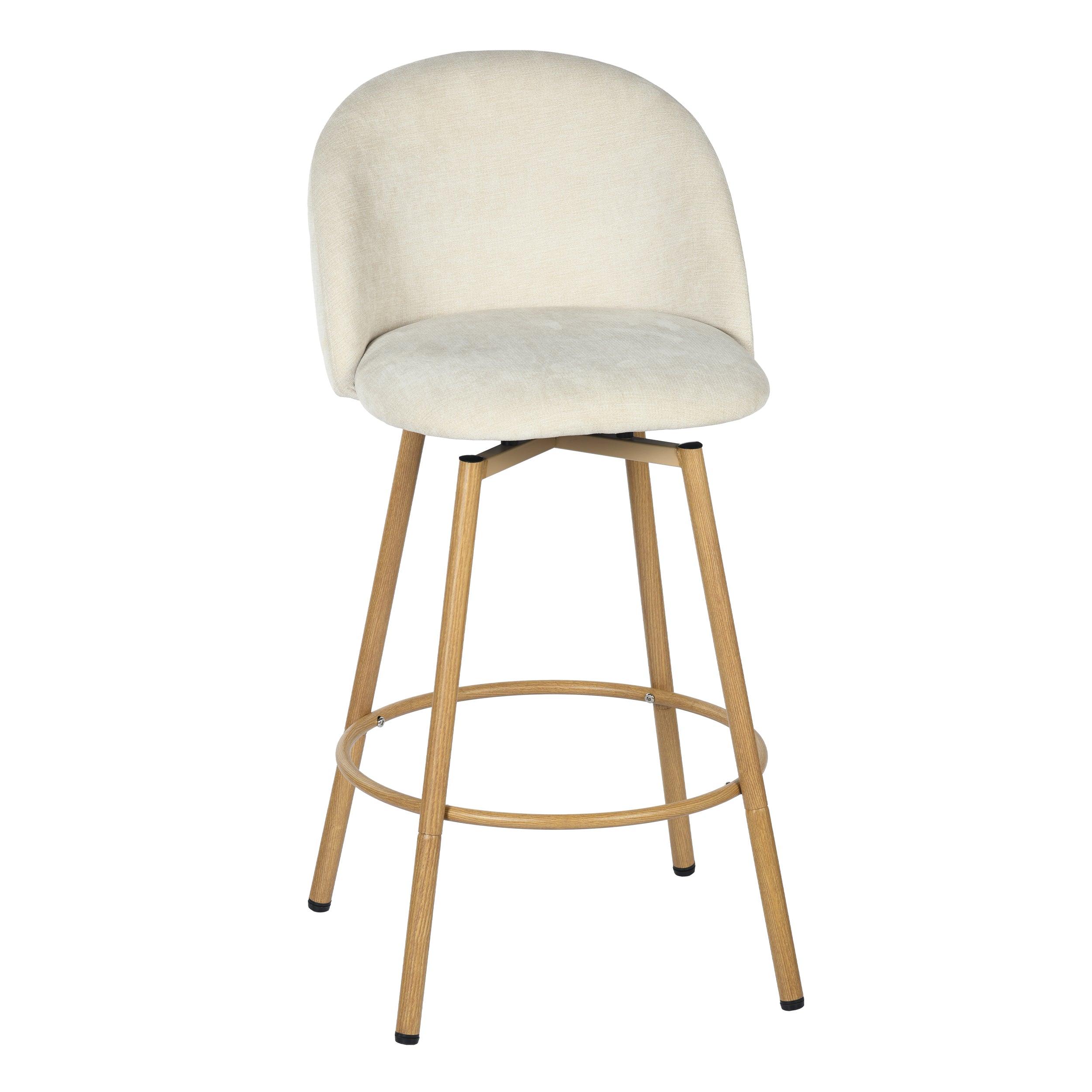 Homy Casa HSB-CS002 2PC Bar Stools in Biscuit Beige Bar Seating Open Box