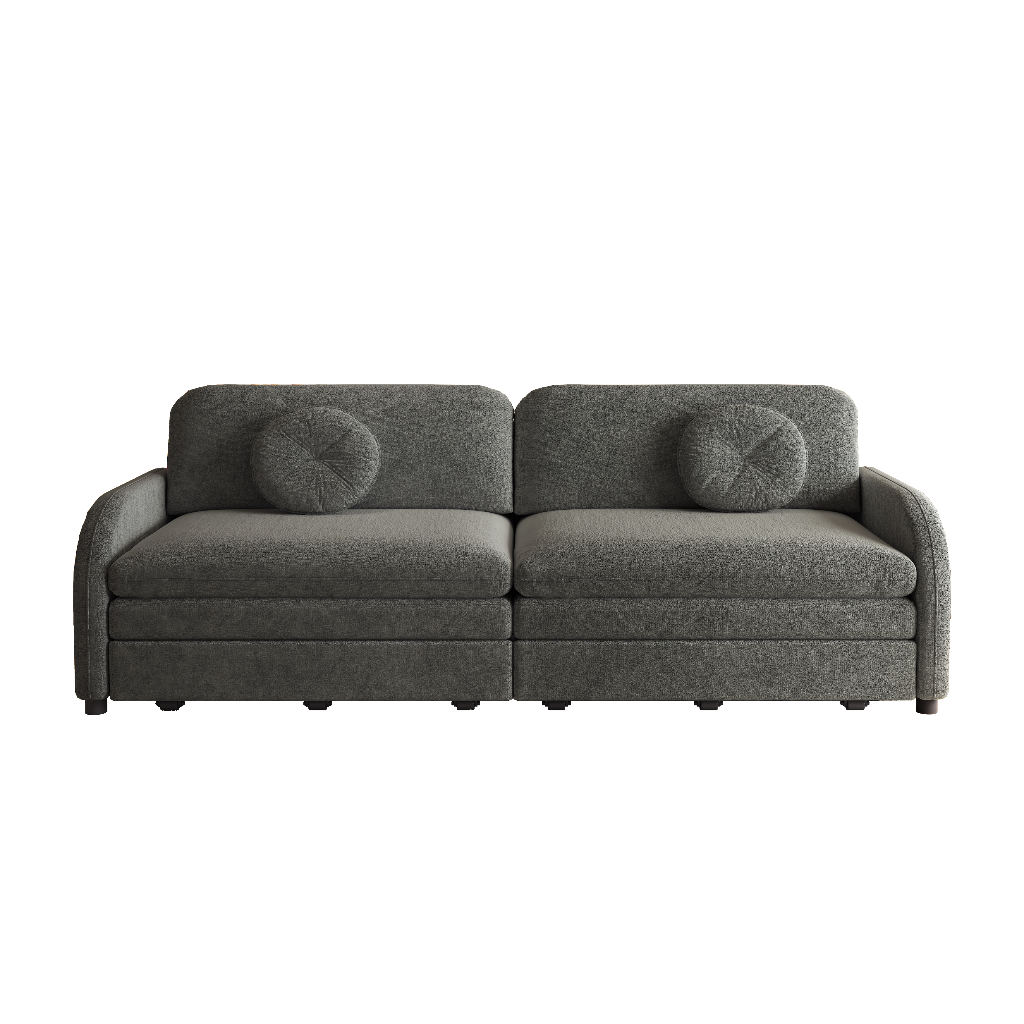 Layton 81" Upholstered Pull-Out Sleeper Sofa with Side Pocket and USB Port