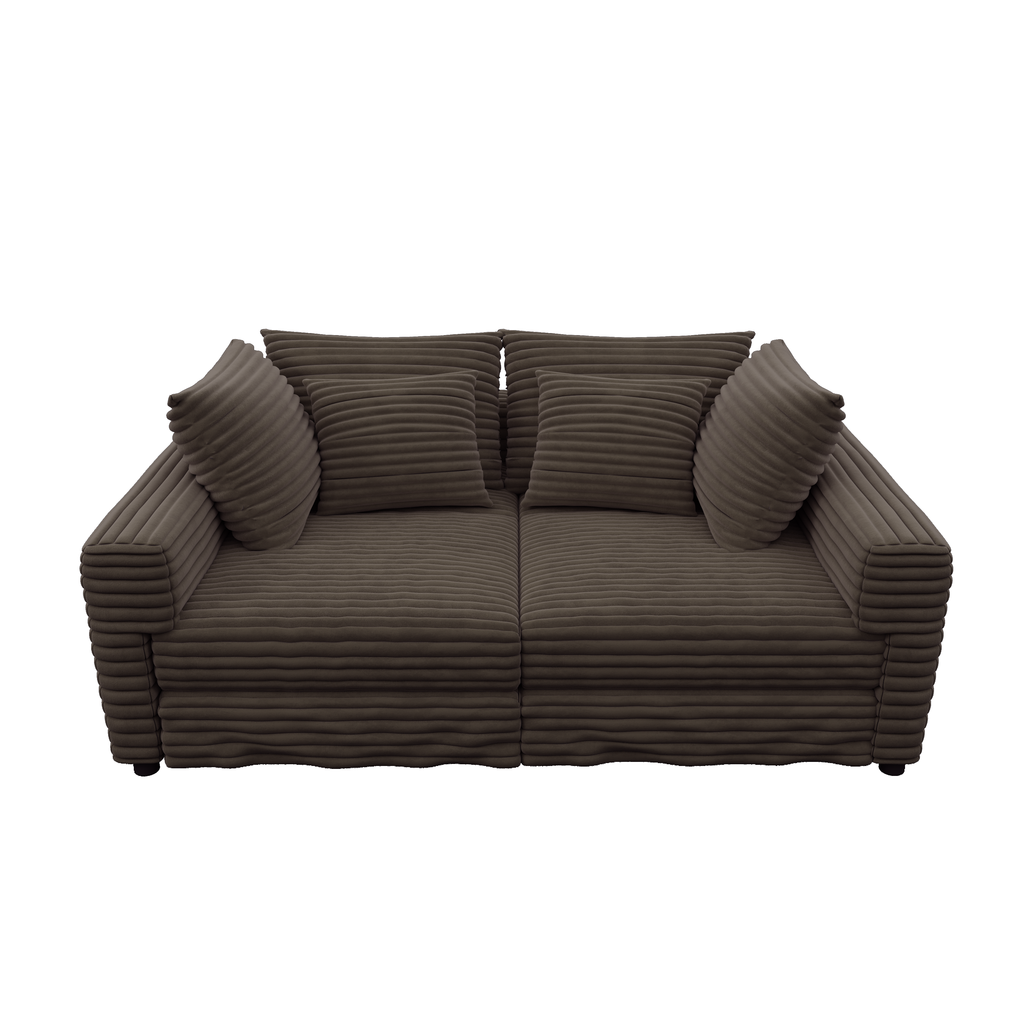 Norwalk 102" Modular Plush Corduroy U-Shaped Sectional Sofa with 2 Movable Ottomans
