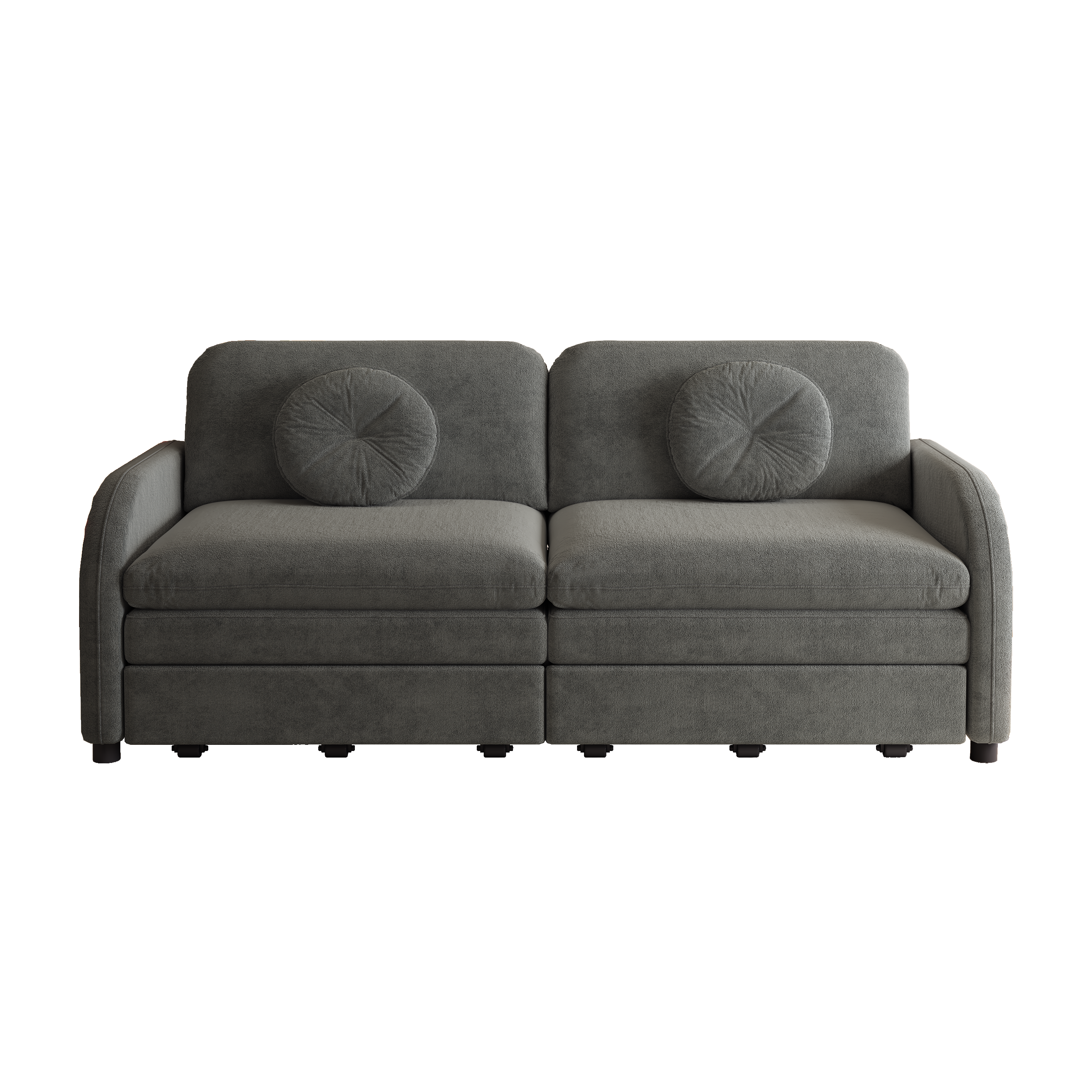 Layton 65" Upholstered Pull-Out Sleeper Sofa with Side Pocket and USB Port