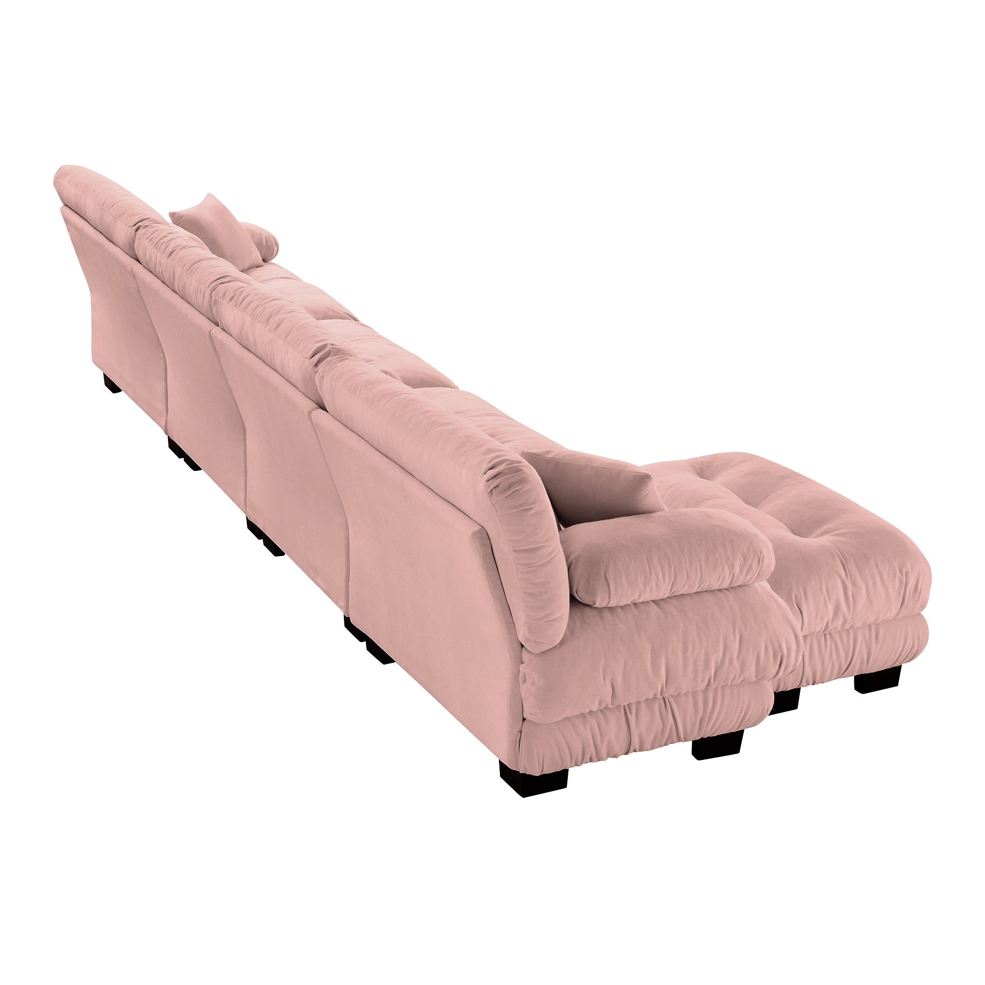 Monterey 173" Oversized Modular Chenille L-Shaped Cloud Sectional Sofa with Ottoman