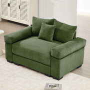 Albany 54.3" 1 Piece Oversized Corduroy Modular Armchair, Green