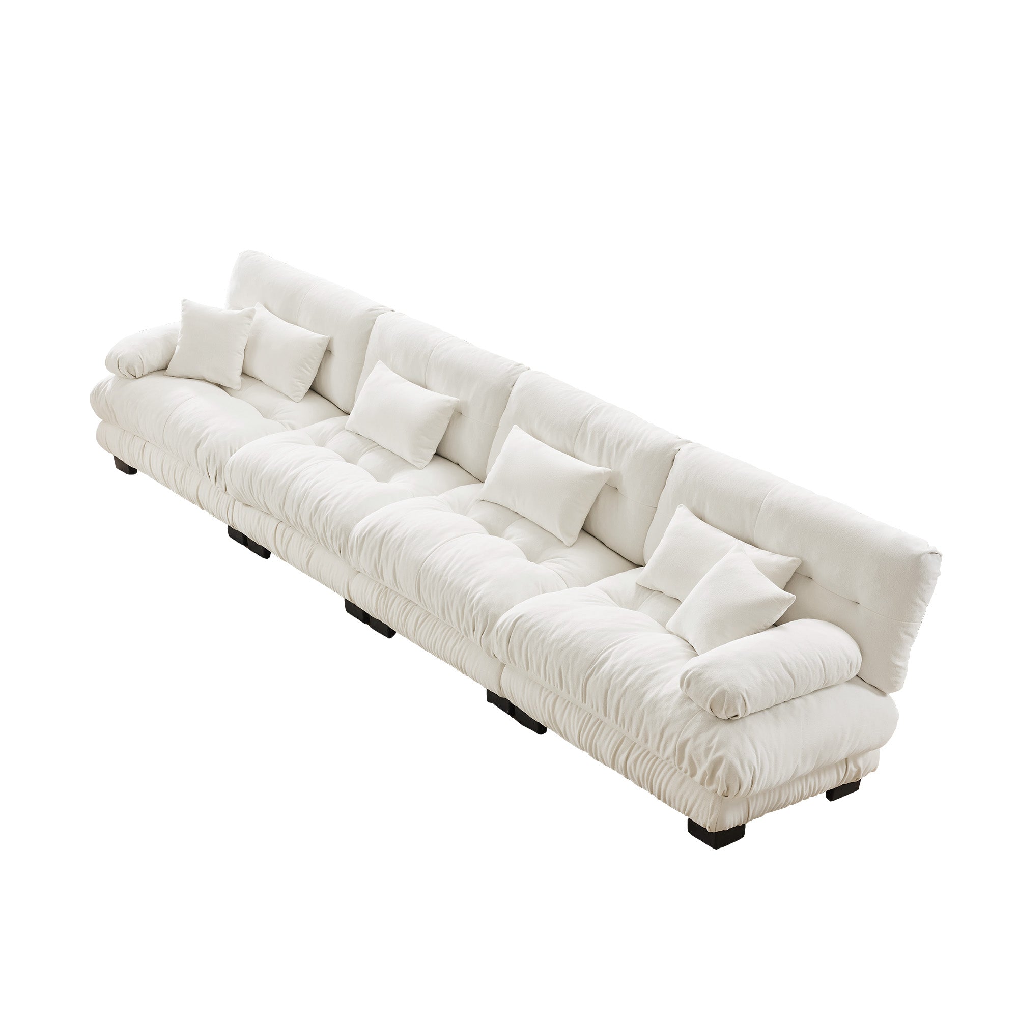 Monterey 173" Extra Large Modular Chenille Cloud Sectional Sofa with Bolstered Armrests