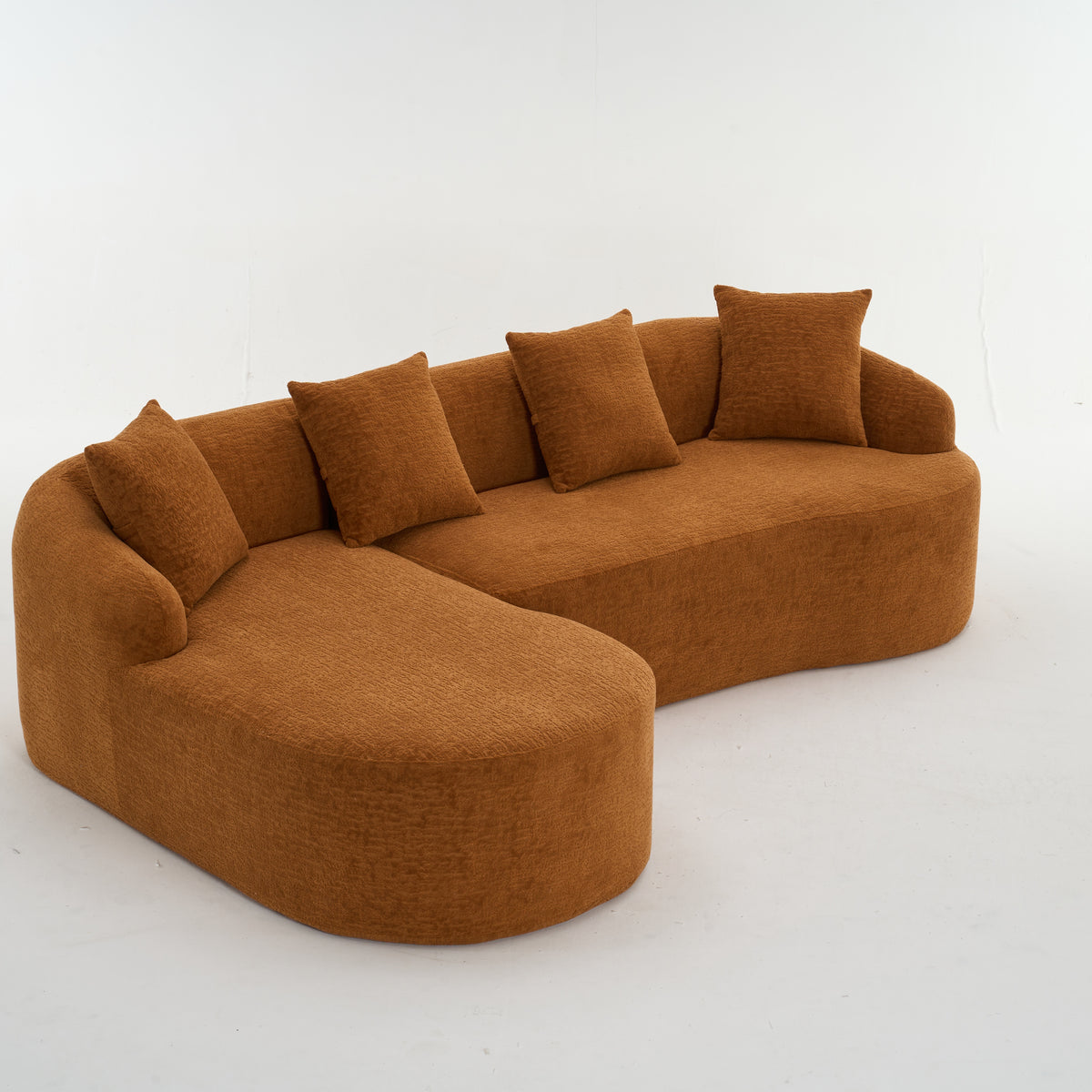 Tacoma 99” L-Shape Sectional Sofa with Curved Chaise