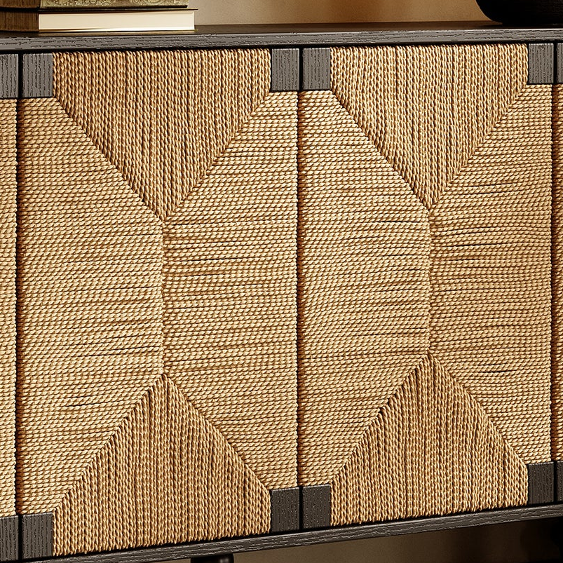 Rattan-Inspired Door Design