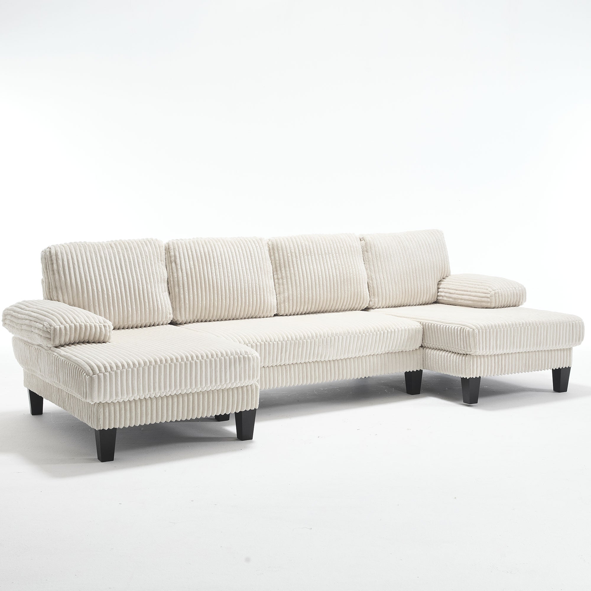 Spokane U-Shaped 4 Seater Sectional Sofa with Double Chaise