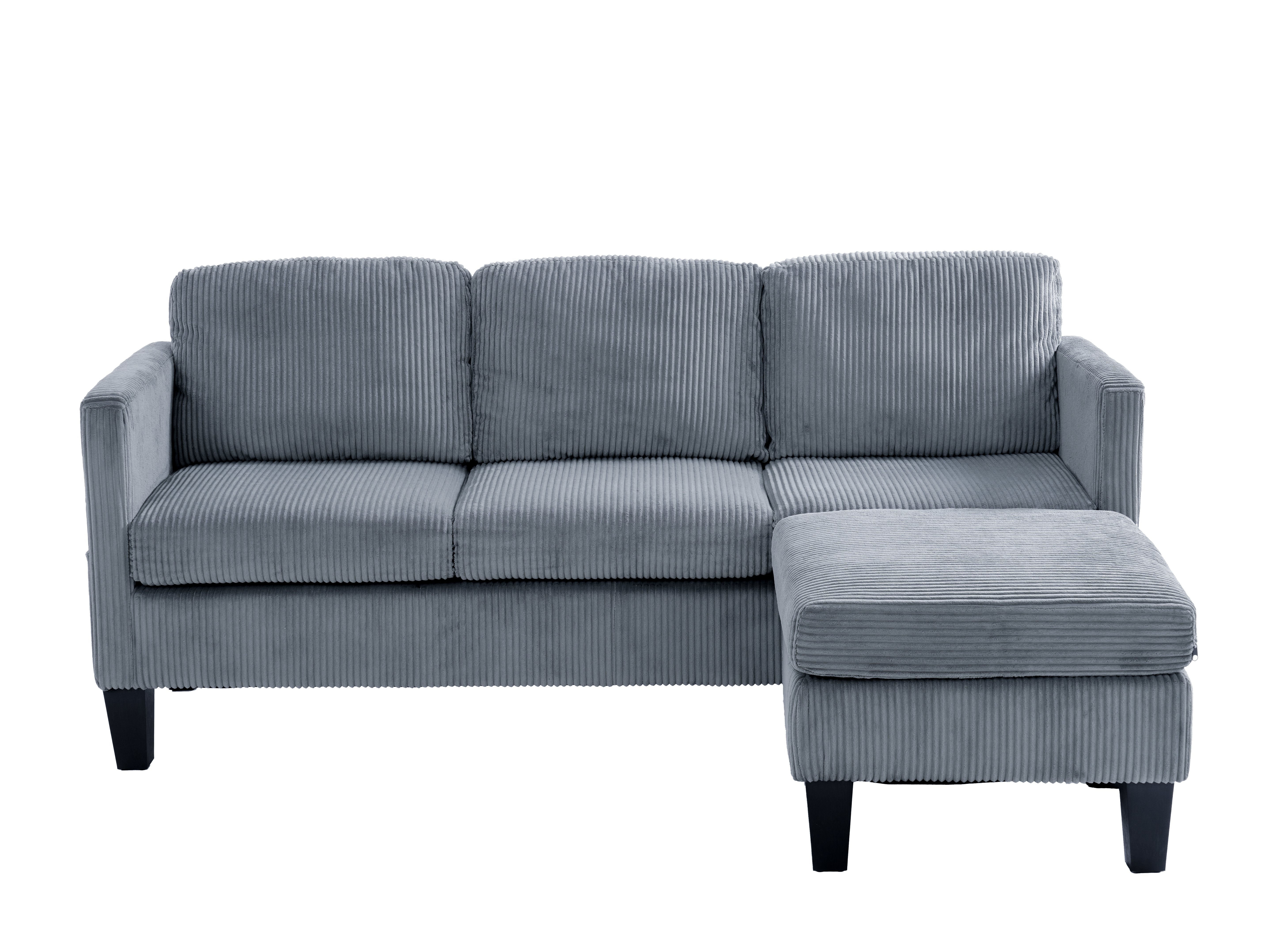 Marina 67" Modern Cashmere L-Shaped Multifunctional Sofa