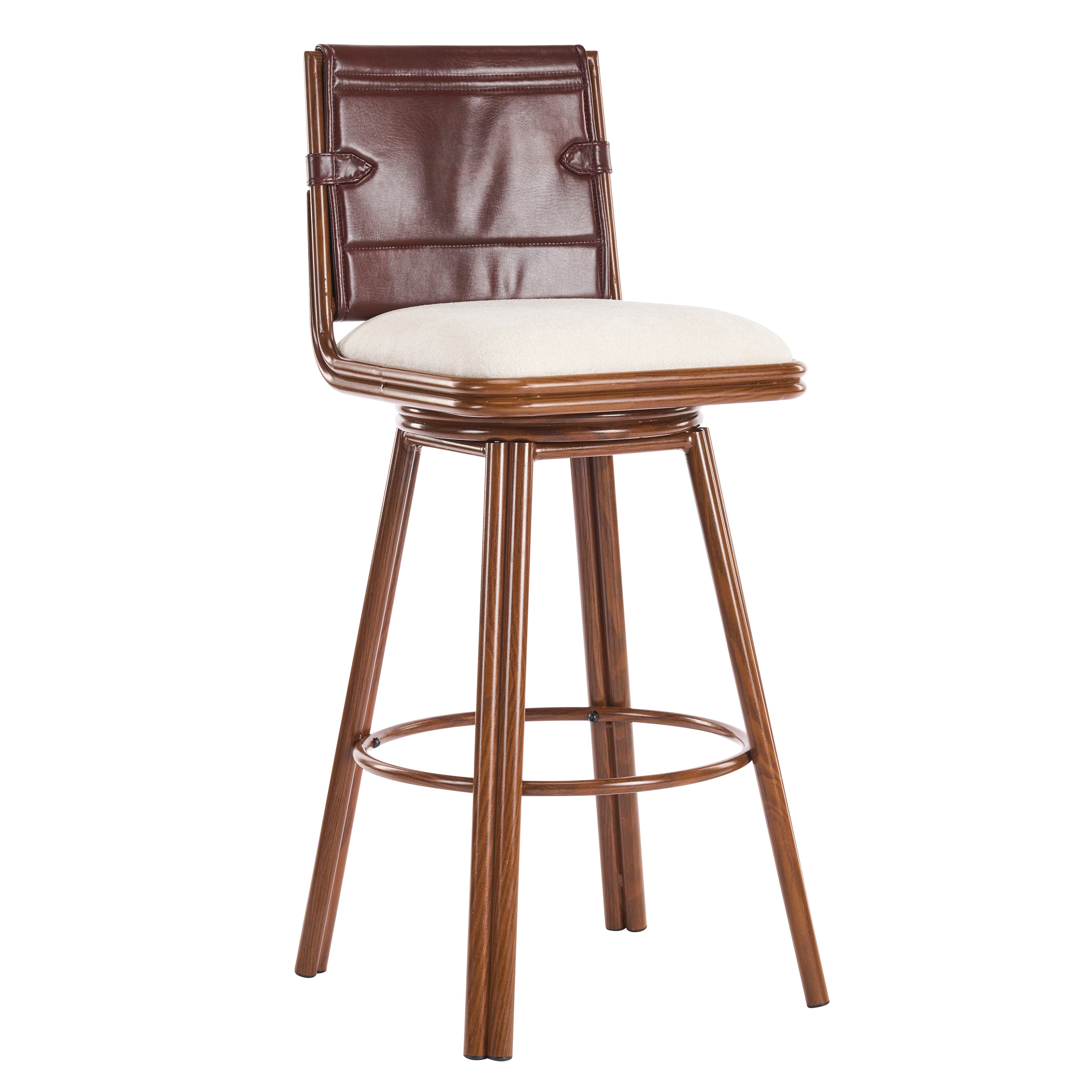 Sonoma 29" Swivel Counter Height PU Leather Upholstered Bar Stools Set of 2