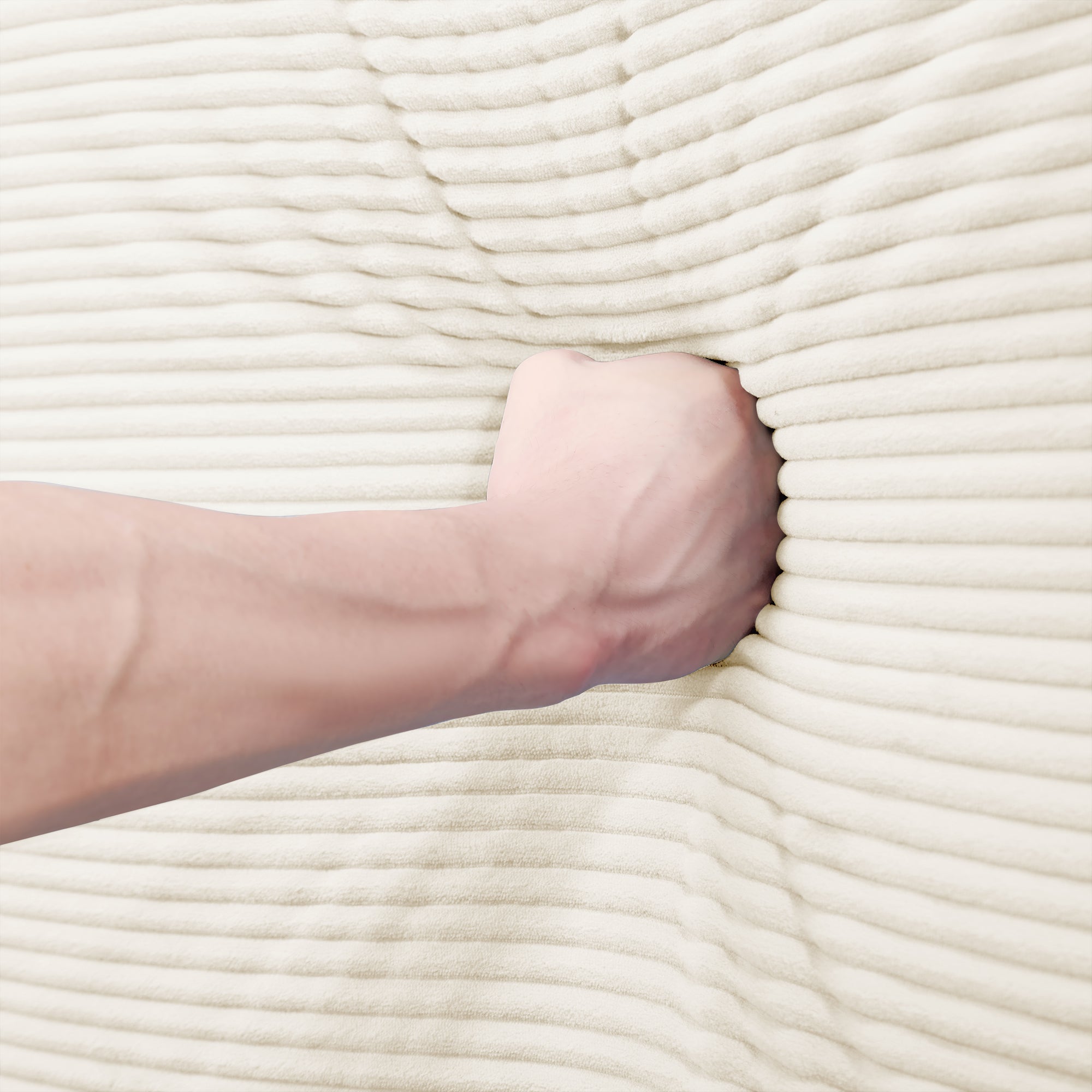 Albany 168" Modular Corduroy Oversized Cloud L-Shaped Sectional Sofa with Ottoman