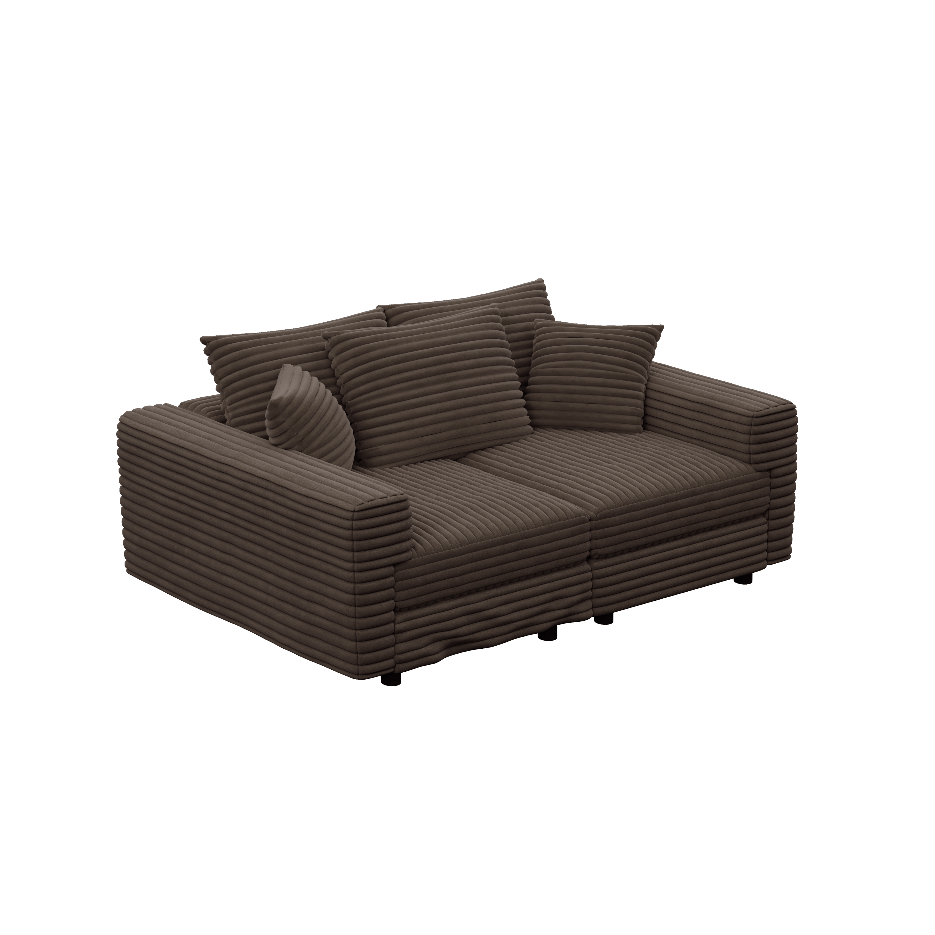 Norwalk 83" Modular Plush Corduroy U-Shaped Sectional Sofa with 2 Movable Ottomans
