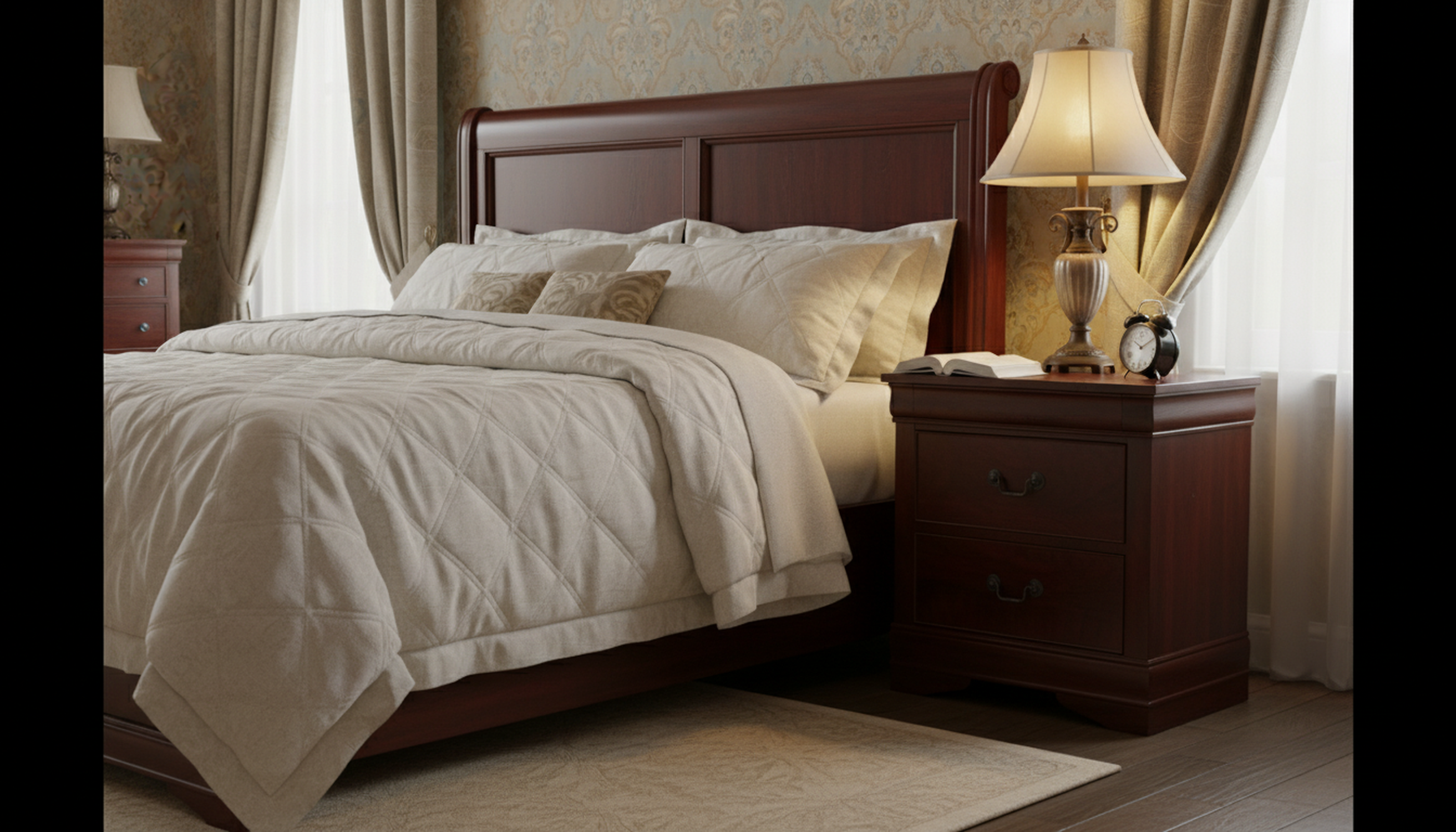 Louis 2 Drawers Nightstand