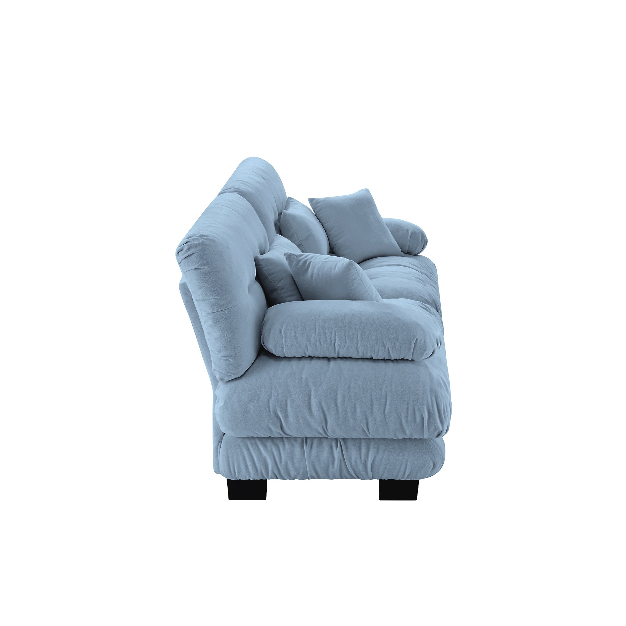 Monterey 94" 4-Seater Modular Cloud Sofa with Bolstered Armrests and Pillows