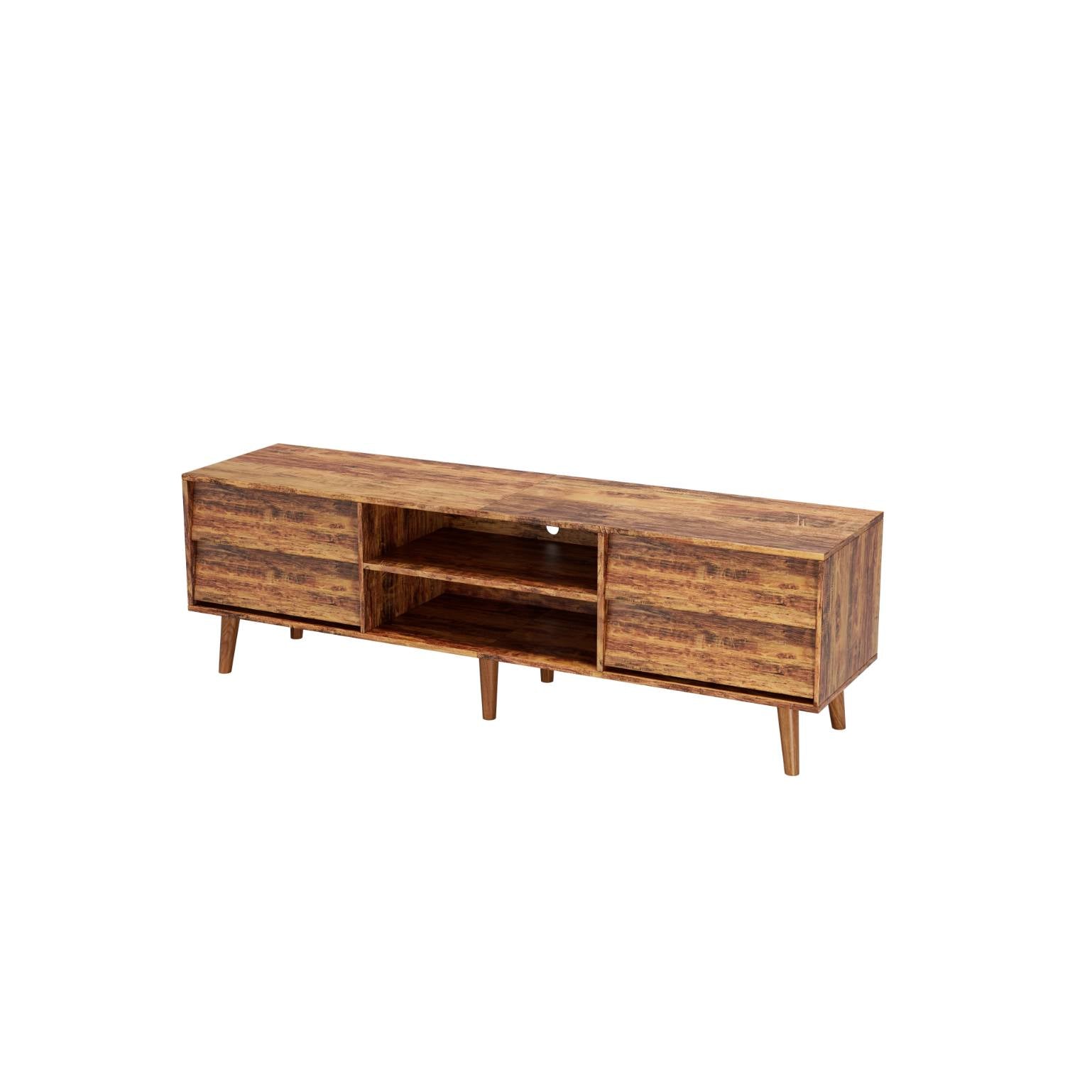 Harlan TV Stand with Open Storage and Drawers