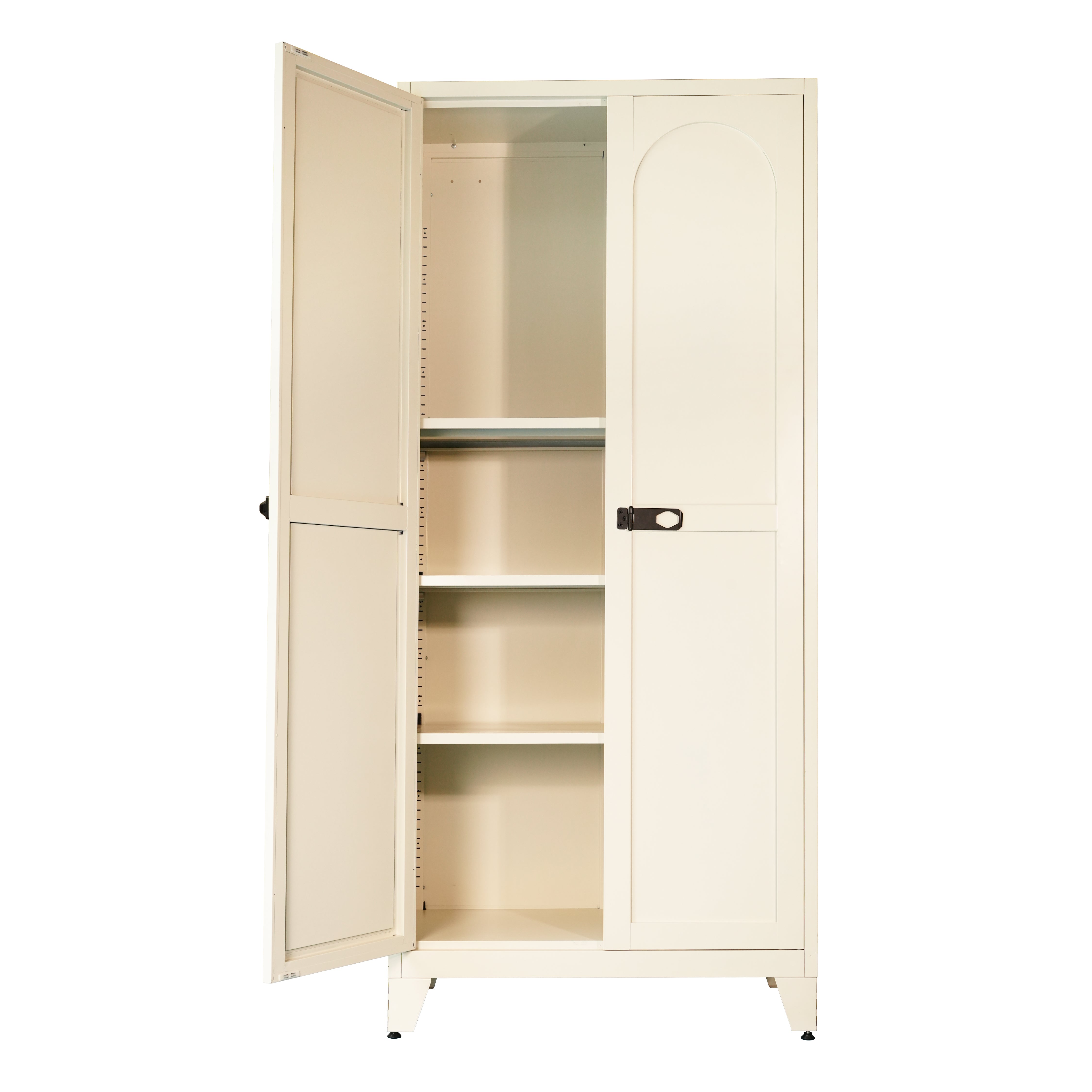 Elva 71" Lockable Storage Cabinet with Adjustable Shelves