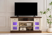 Orchard 70" Farmhouse Fireplace TV Stand with LED Lights for Living Room