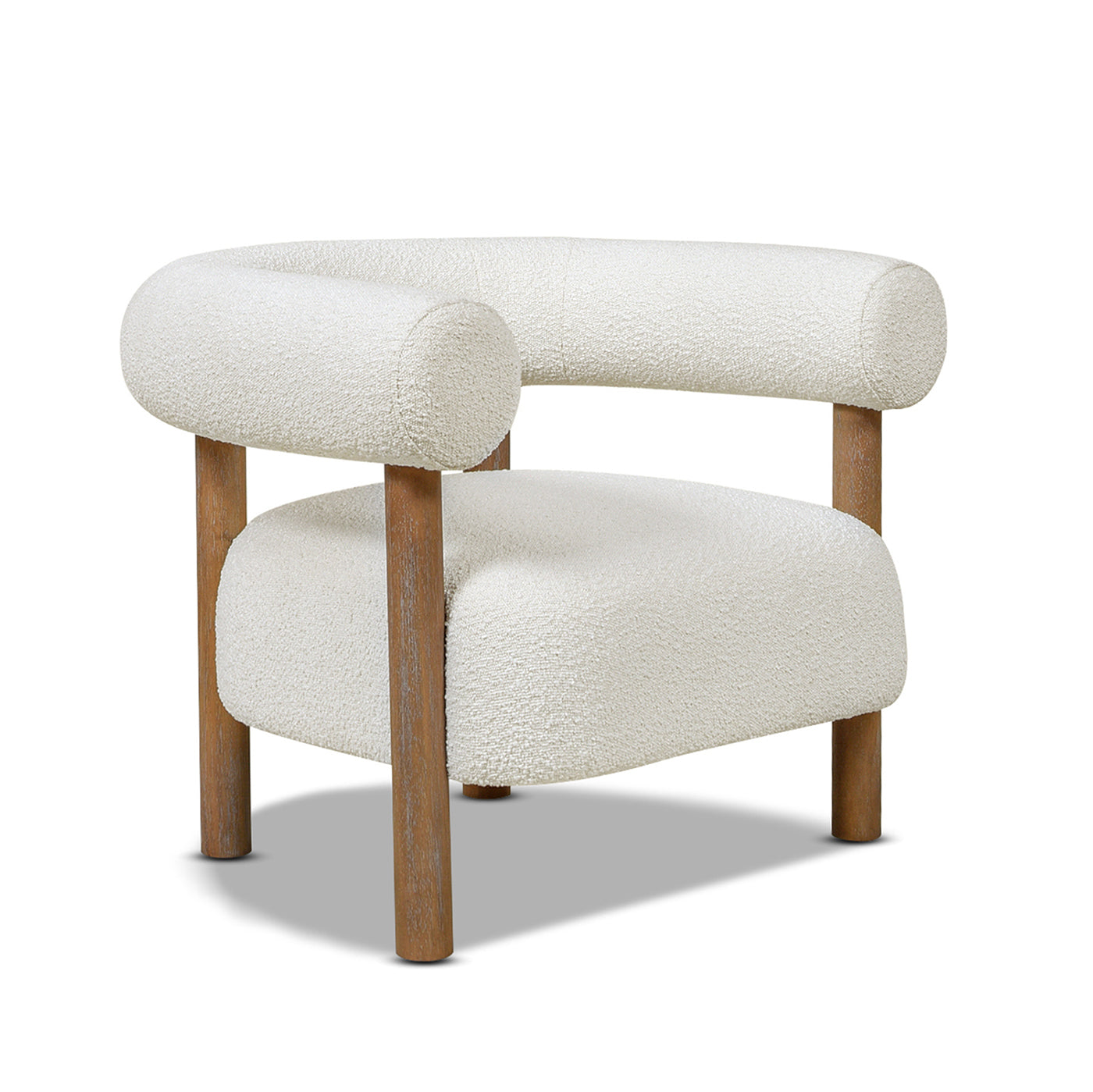 Bryce Modern Boucle Upholstered Armchair with Solid Wood