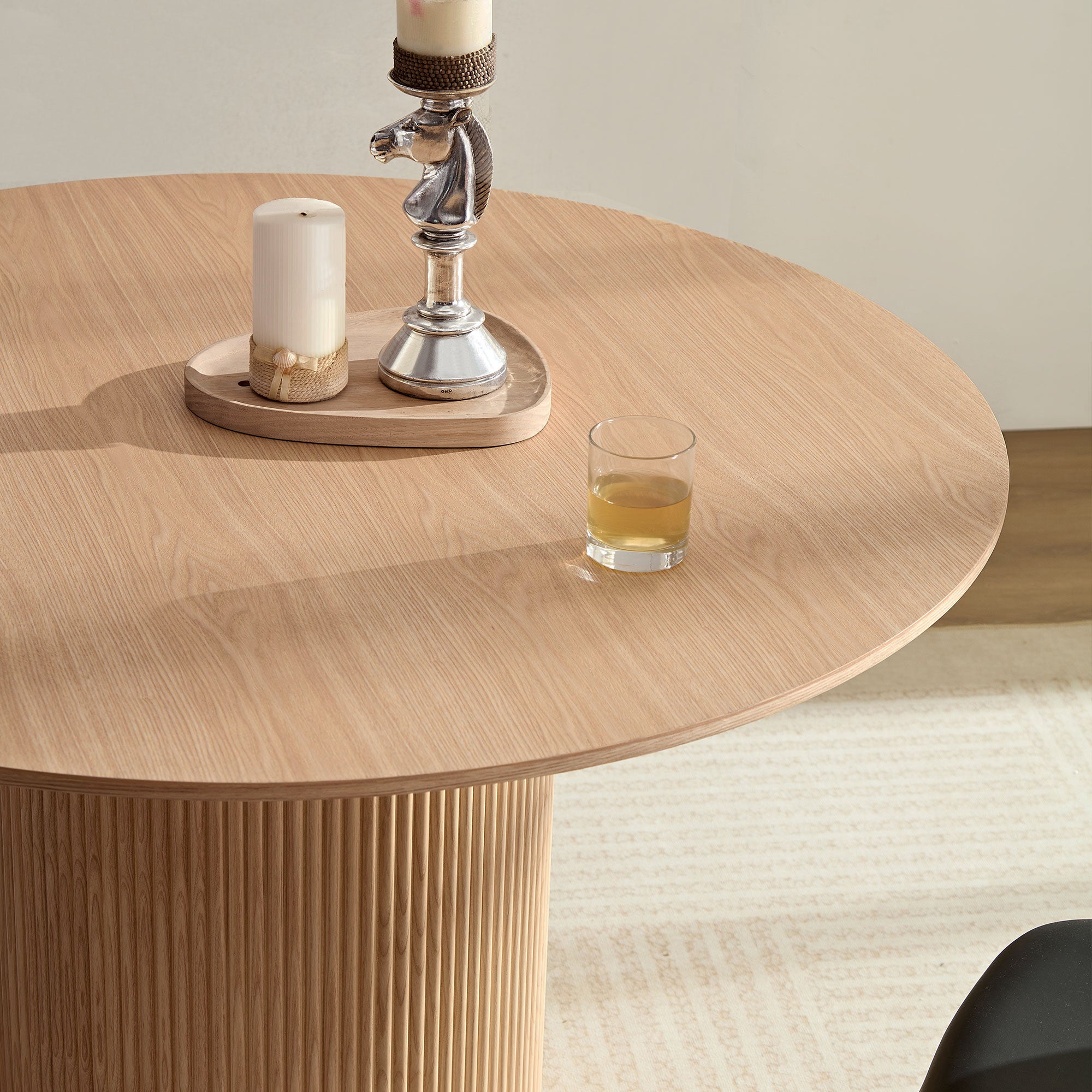 Lucerne 47" Wood Round Dining Table