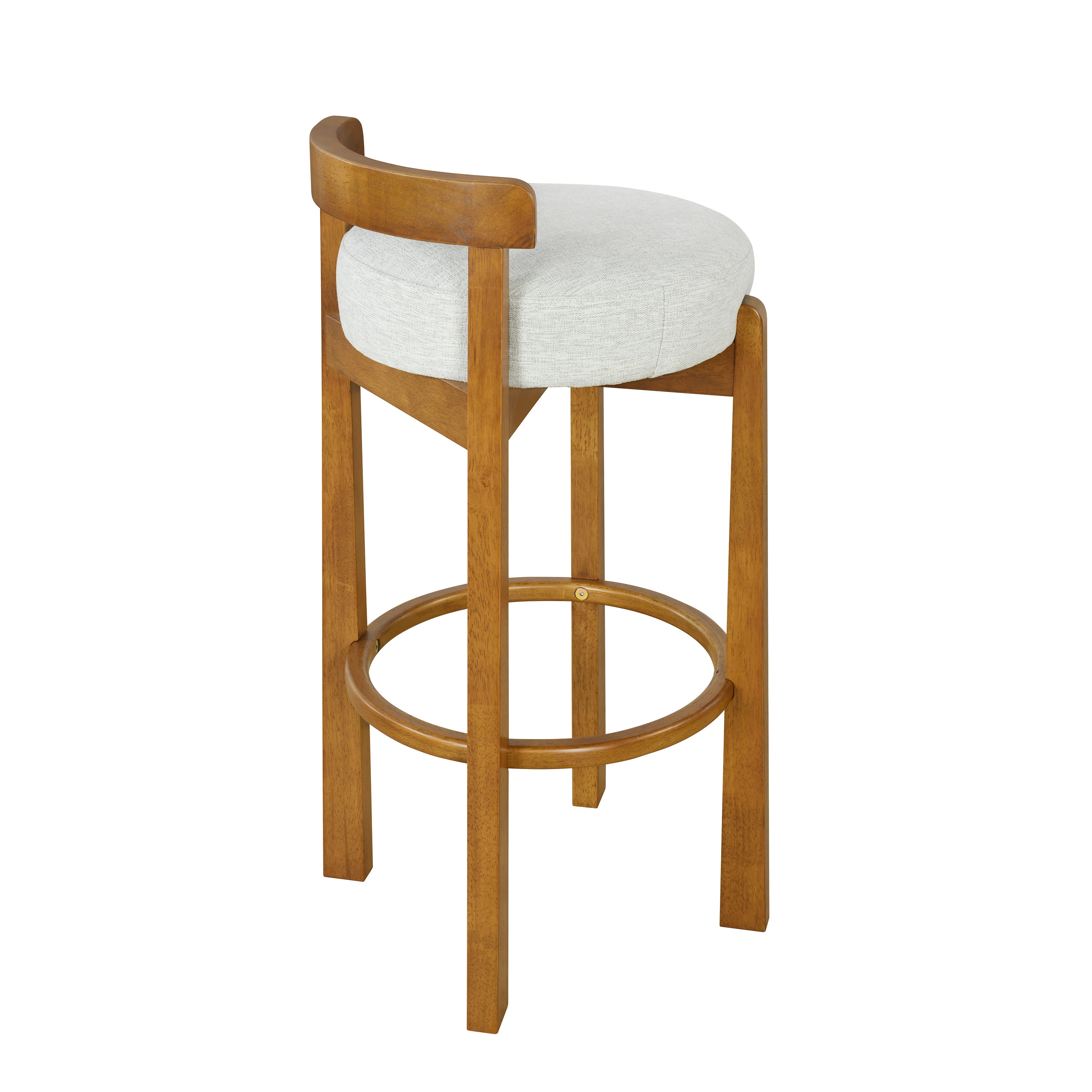 Etna 26" Rubberwood Counter Height Bar Stools with Upholstered Seats Set of 2