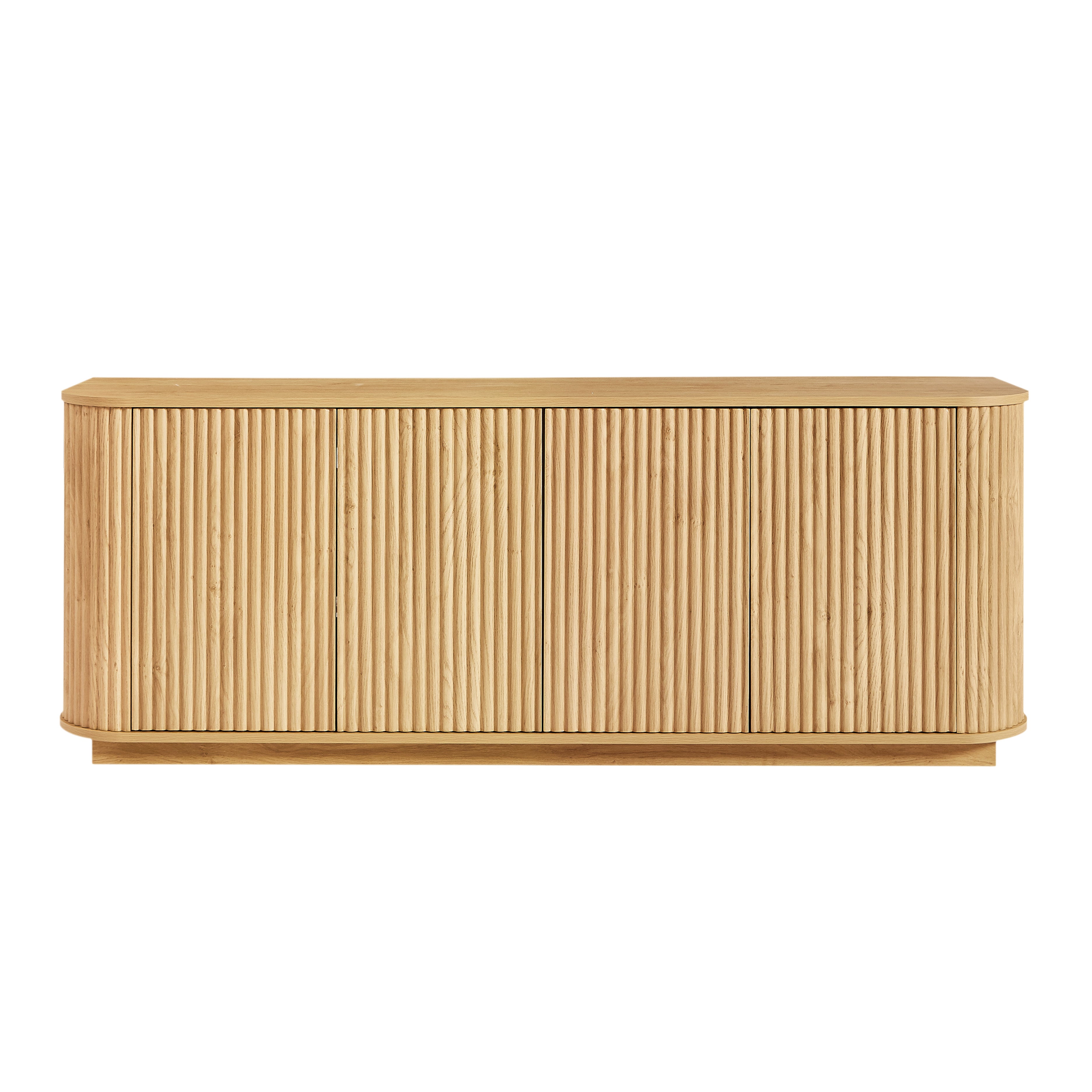 Kyoto 64” Sideboard TV Cabinet with Fluted Doors and Drawers