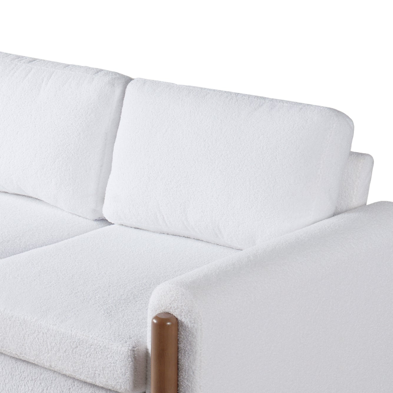 Lexford 84" 3-Seater Sofa with Curved Armrest and Solid Wood Legs