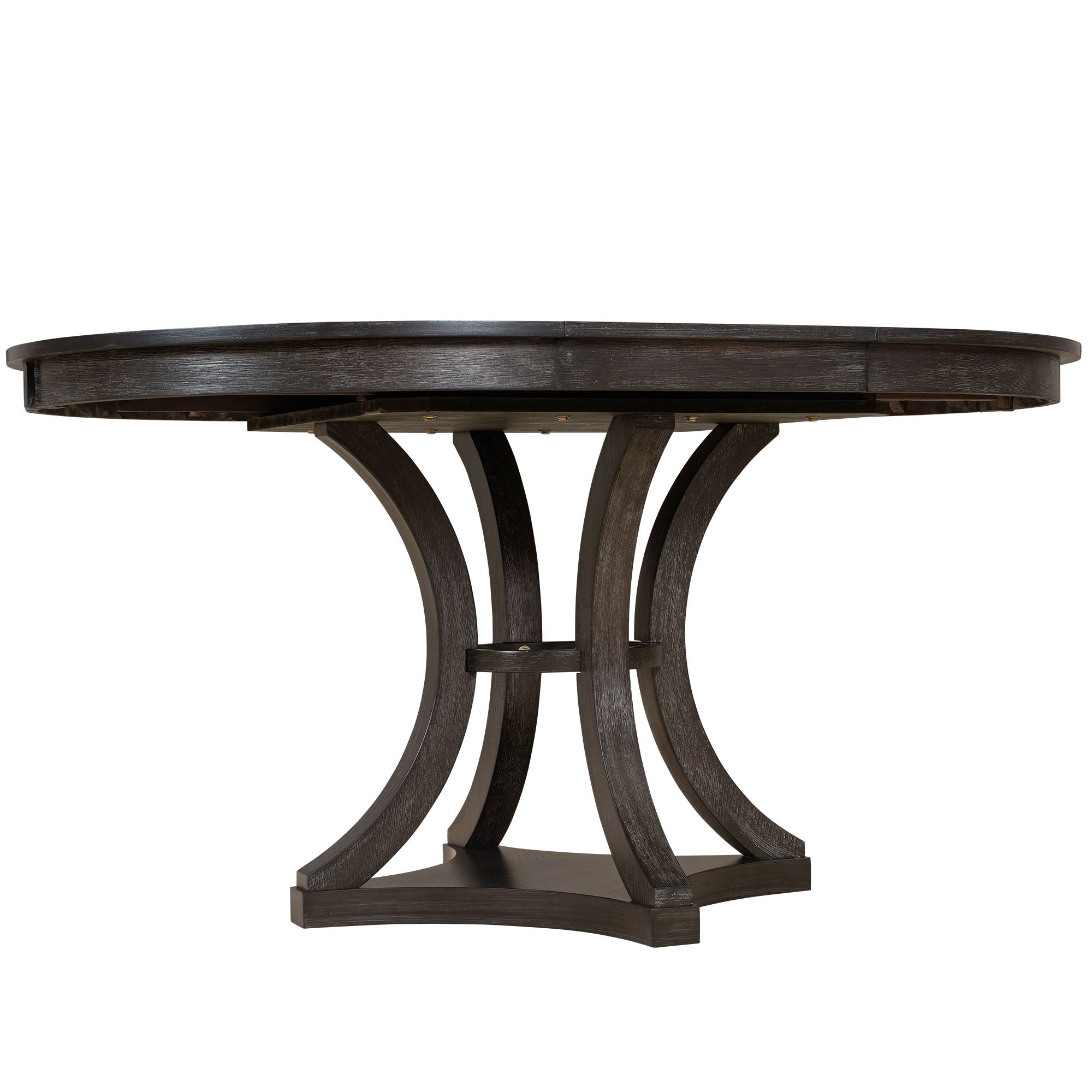 Mavis 47" Retro Espresso 5 Piece Extendable Dining Table Set