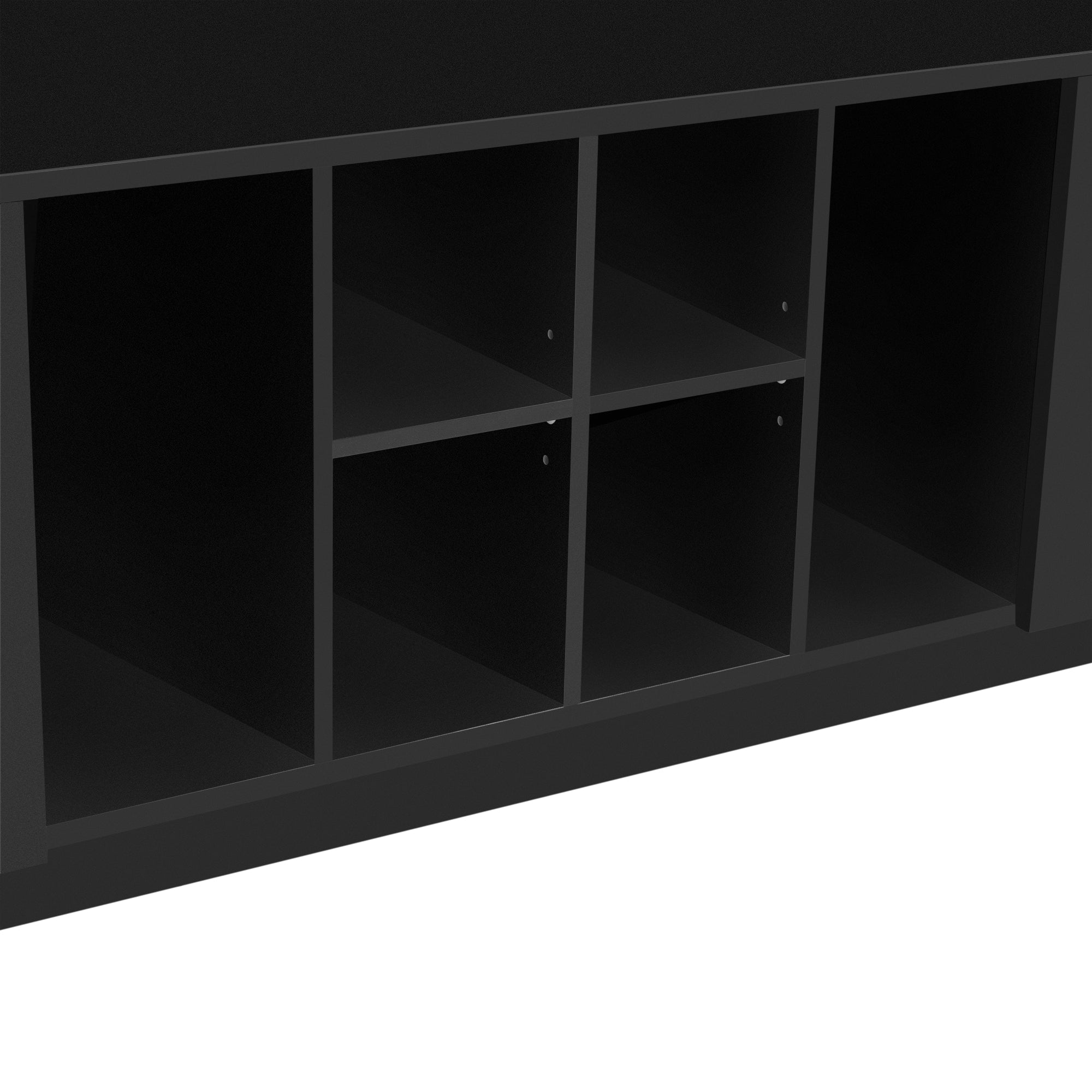 Homy Casa TITAN 59" Modern Wood 5-in-1 Hall Tree Bench with Coat Rack, Drawers and Shelves