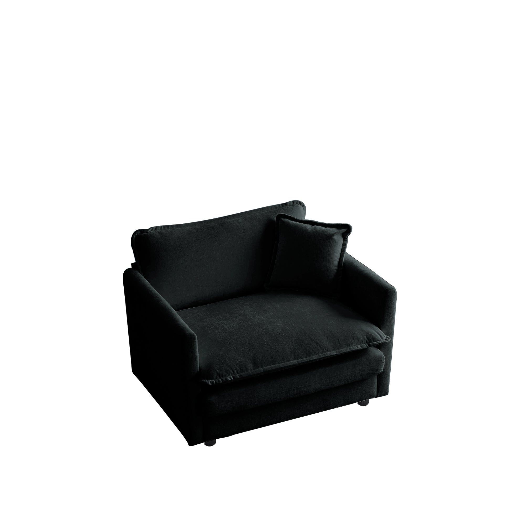 Fremont 2 Piece Chenille Upholstered Modular Sofa Set with Loveseat and Accent Chair