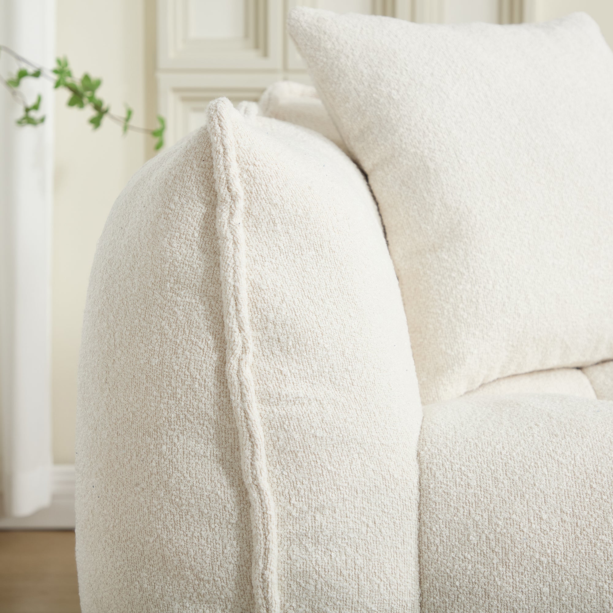 Pinecrest Modern Chenille Bean Bag Loveseat Sofa