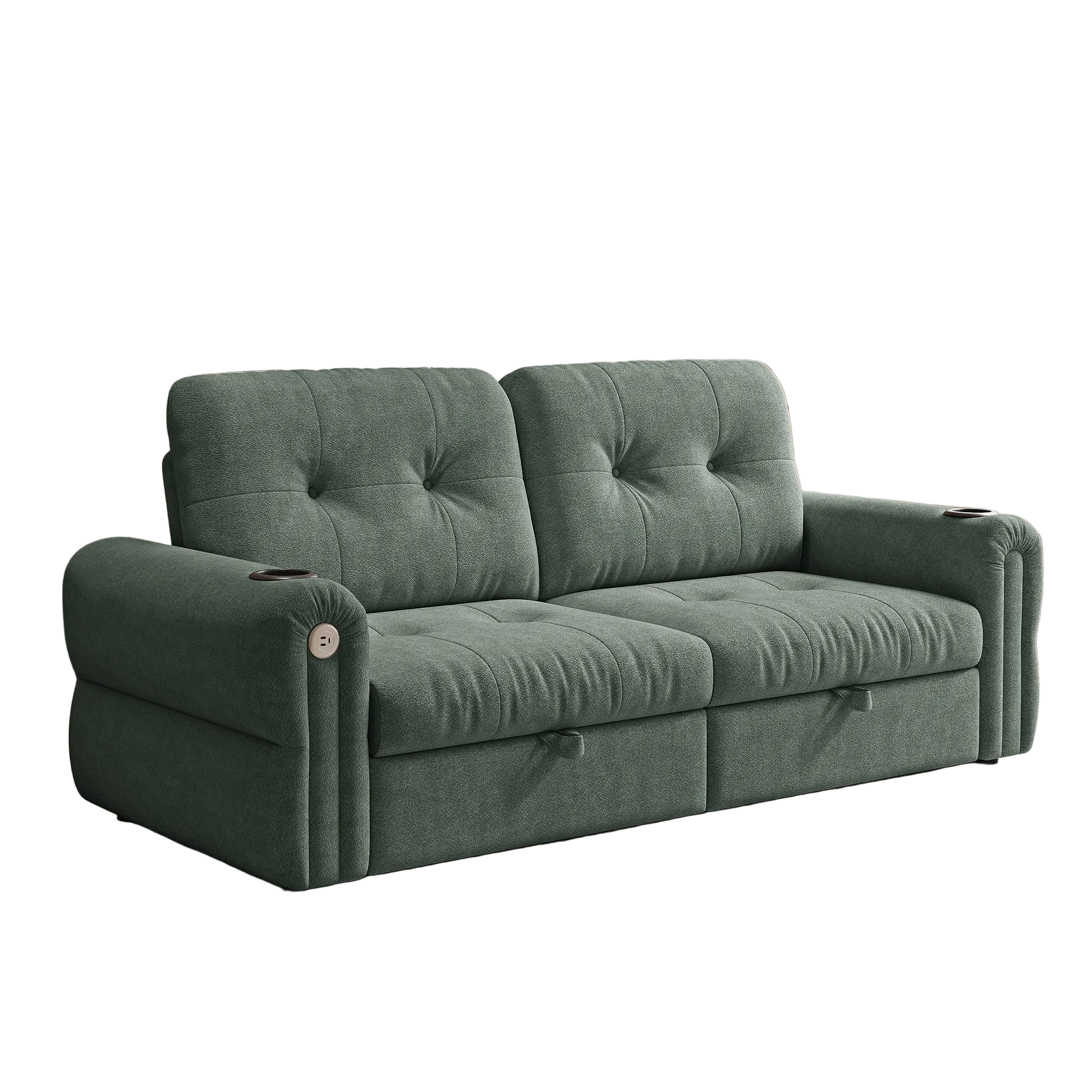 Somerset 77" Convertible Sofa Bed with Cup Holders and USB Charging