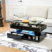Aureon 39" Modern Lift Top Coffee Table with Storage and LED Lights