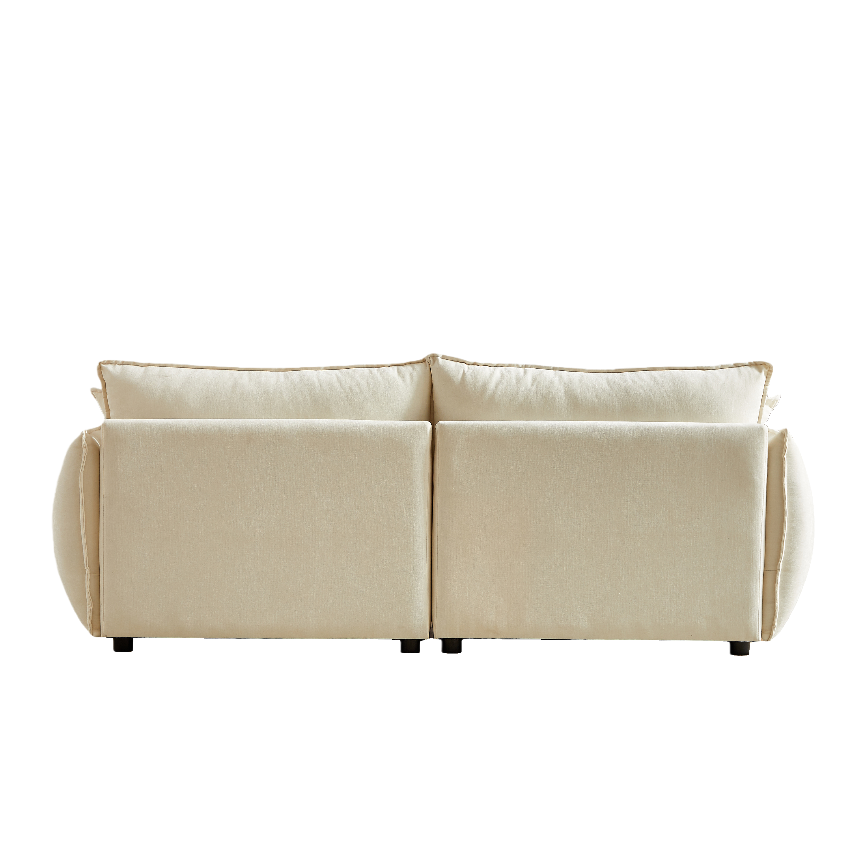 Phoenix 88" 3-Seater Linen Fabric Sofa, Beige