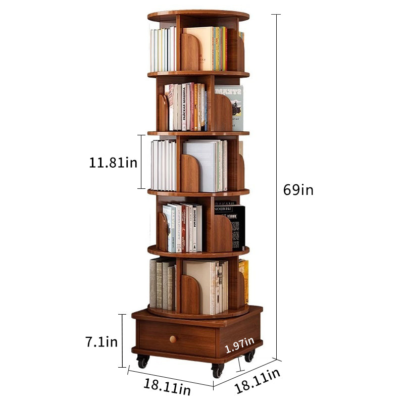Turku 6 Tier Rotating Bookshelf Display Stand