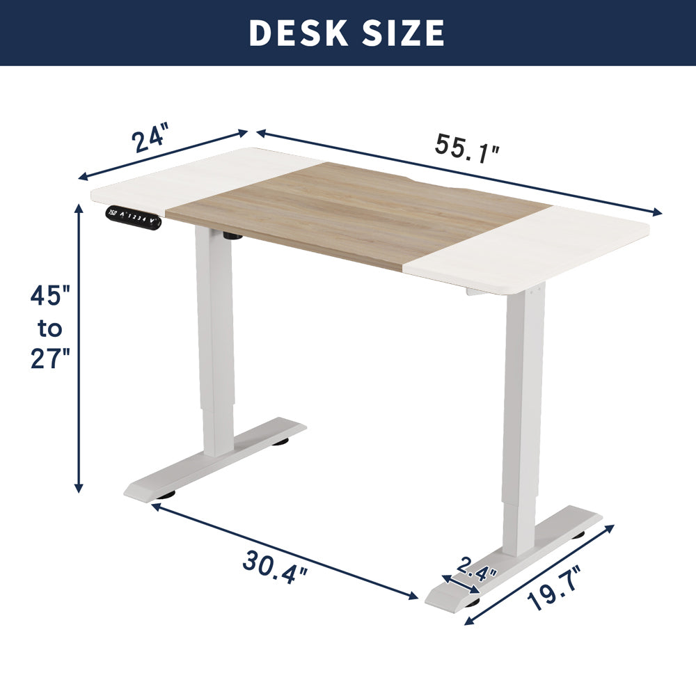 Arvo 55" Electric Standing Desk Computer Desk