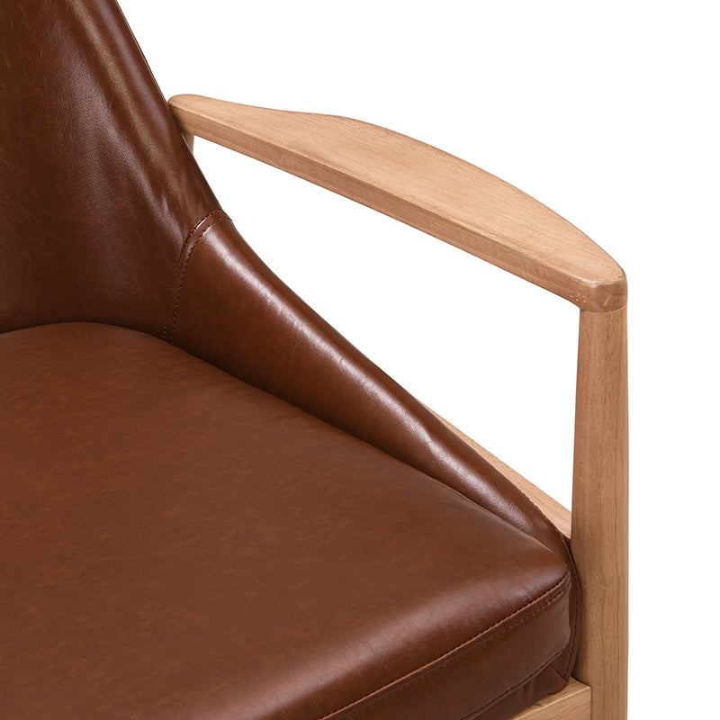 Shenandoah Mid Century PU Leather Accent ChairPU Leather Accent Chair