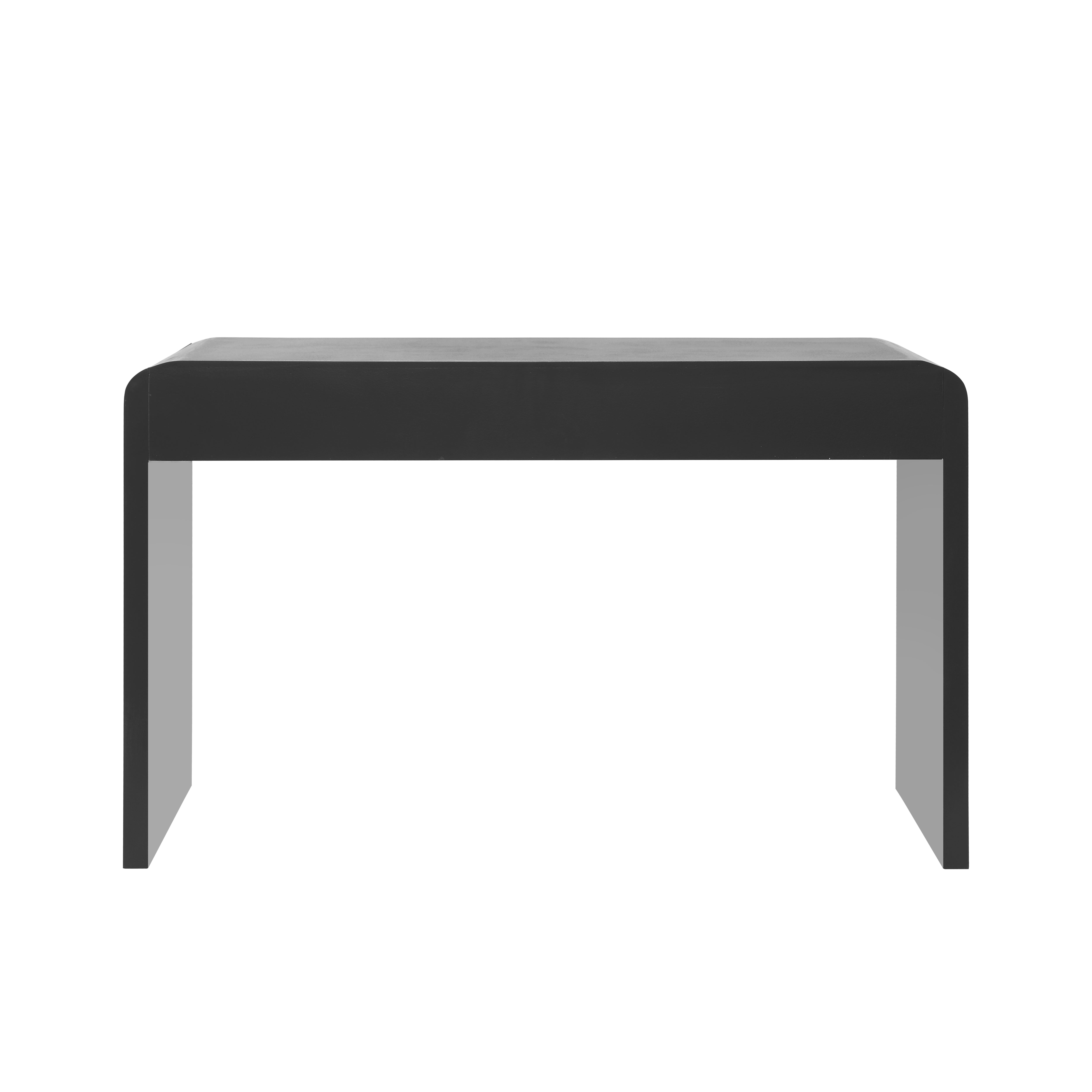 Noirvale Modern Wooden Console Table with Storage Drawer, Black
