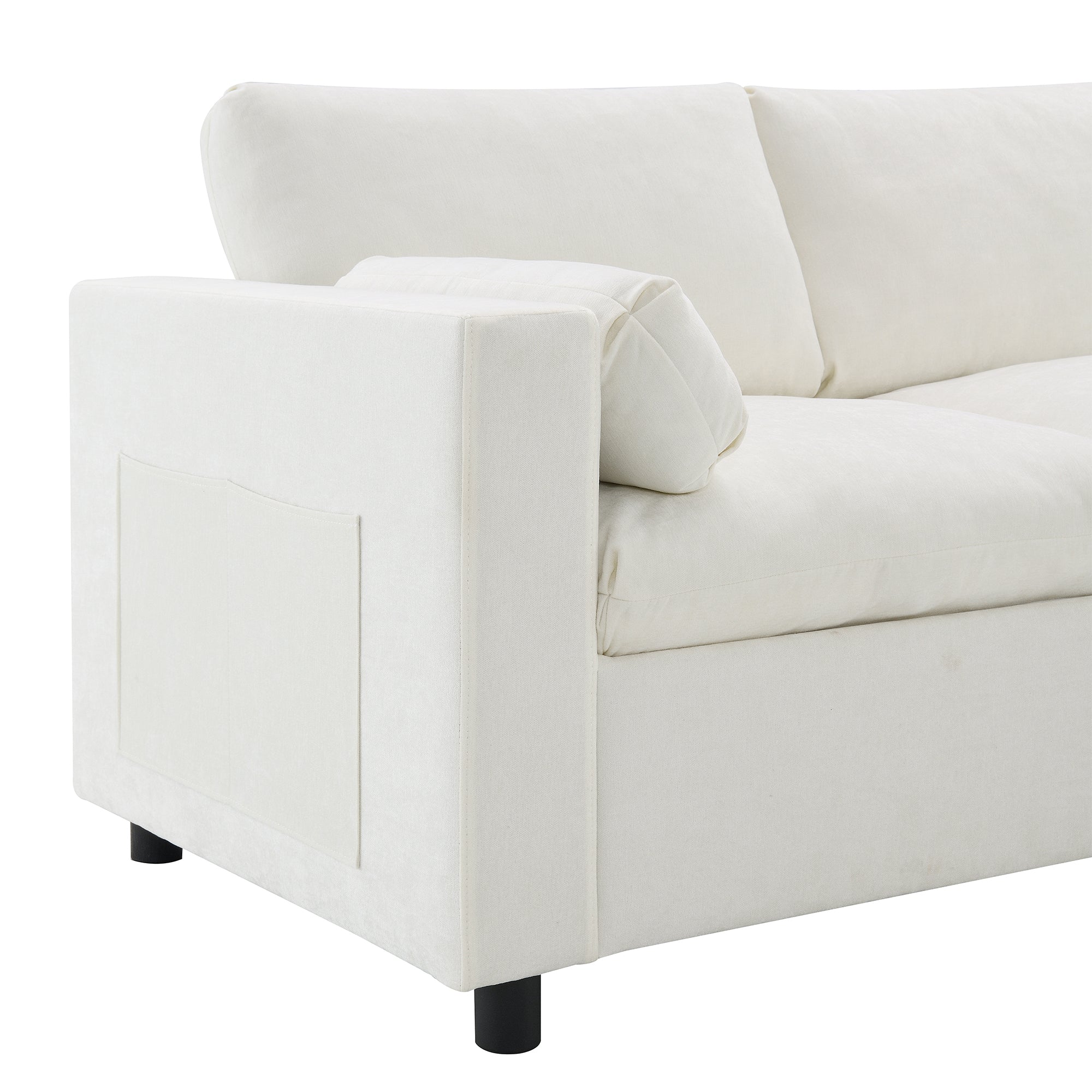 Madison U-Shaped Modular Sectional Sofa with Ottomans