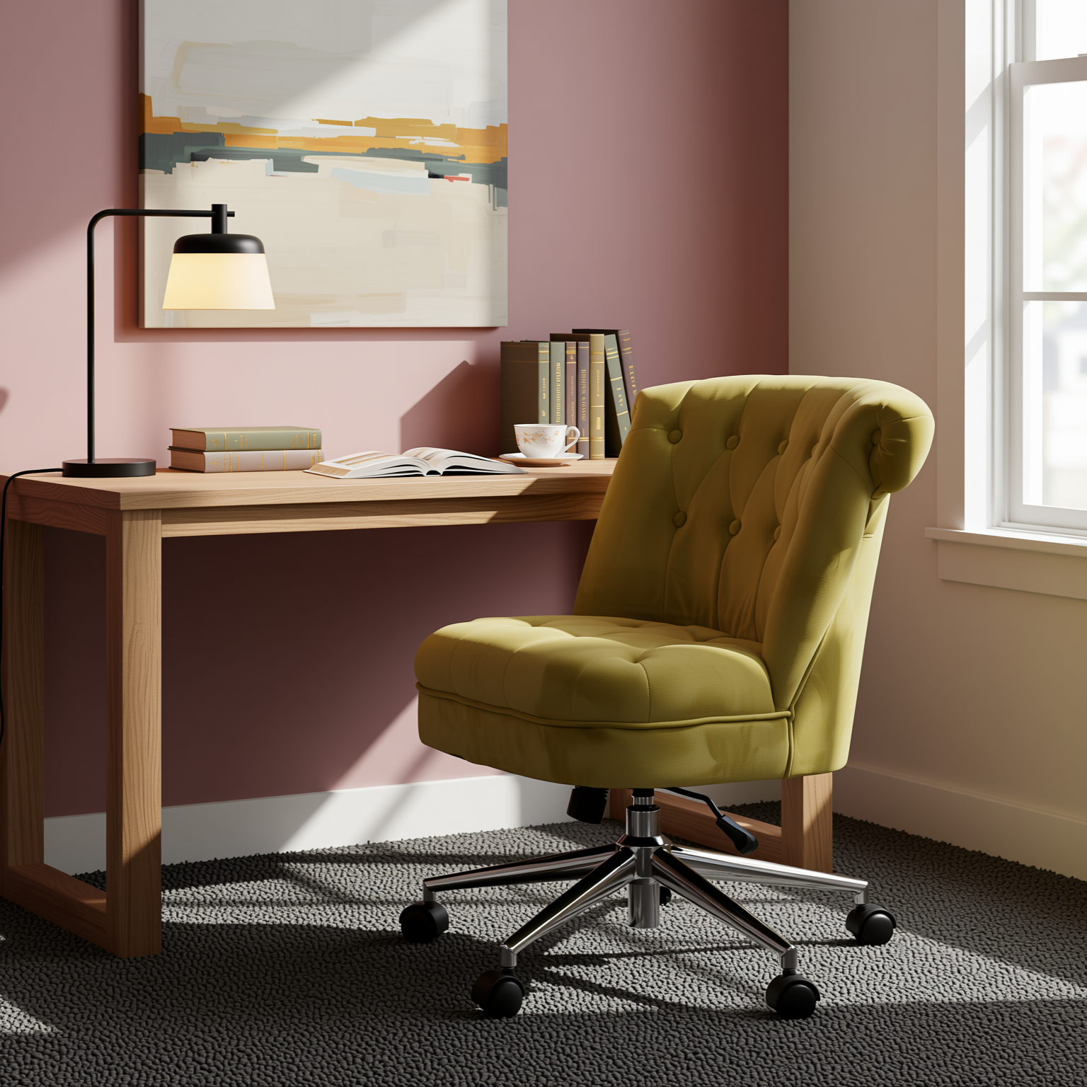 Jaren Velvet Upholstery Elegant Office Chairs Multi Scene Comfort Seating