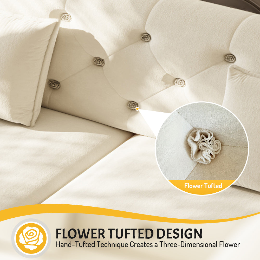 Floral Tufted Cushions