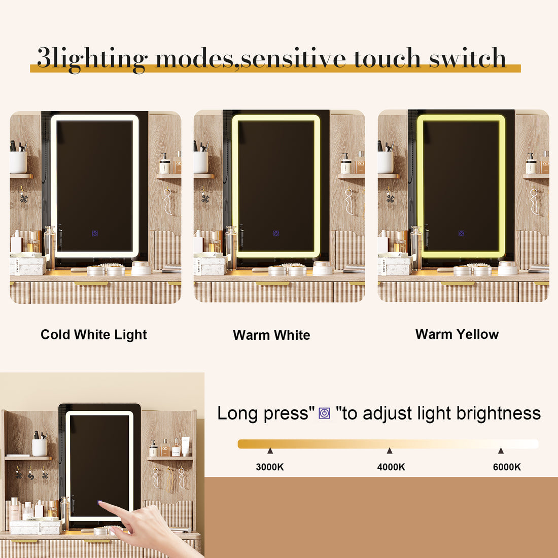 Adjustable LED Mirror