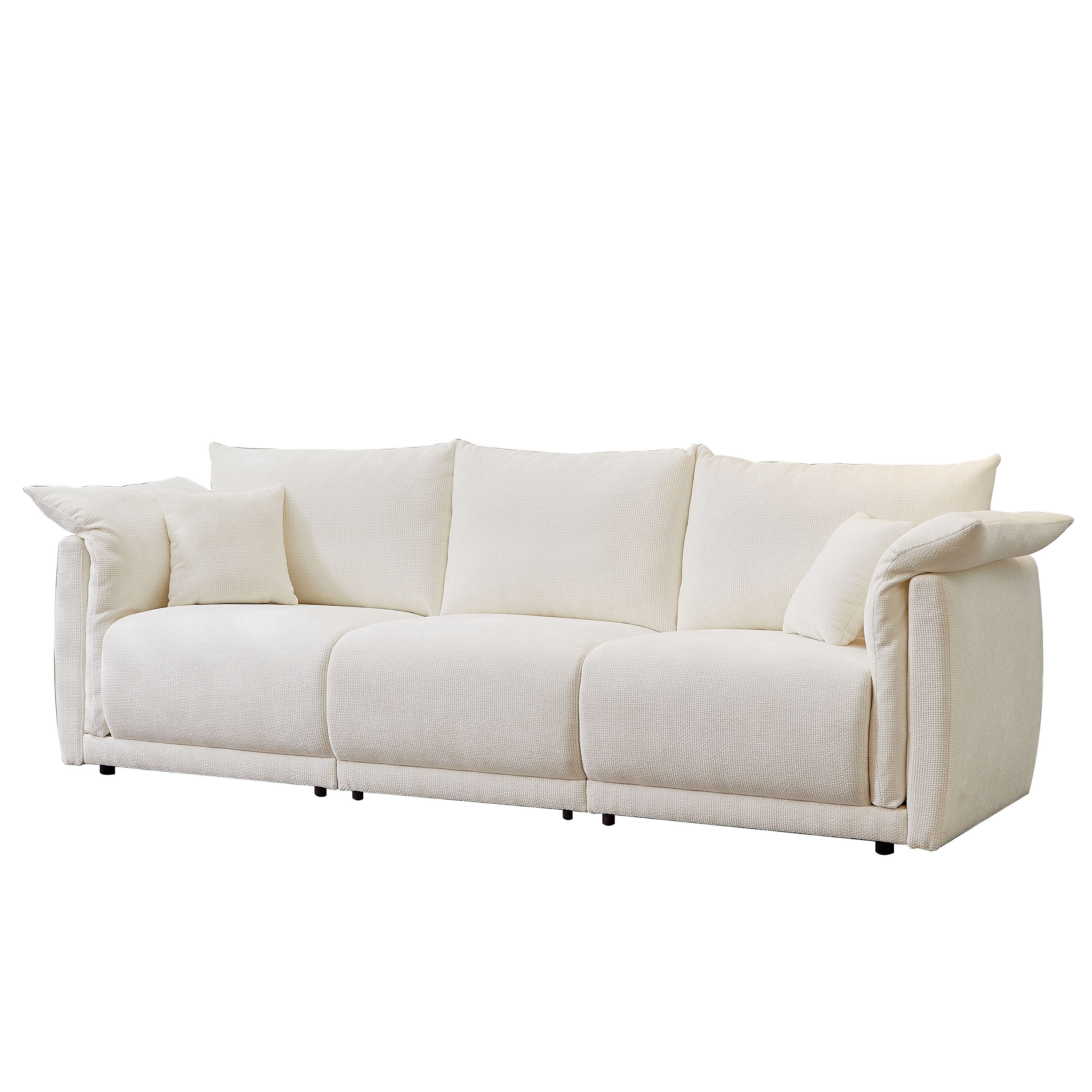 Houston 98.5" 3-Seater Linen Fabric Sofa