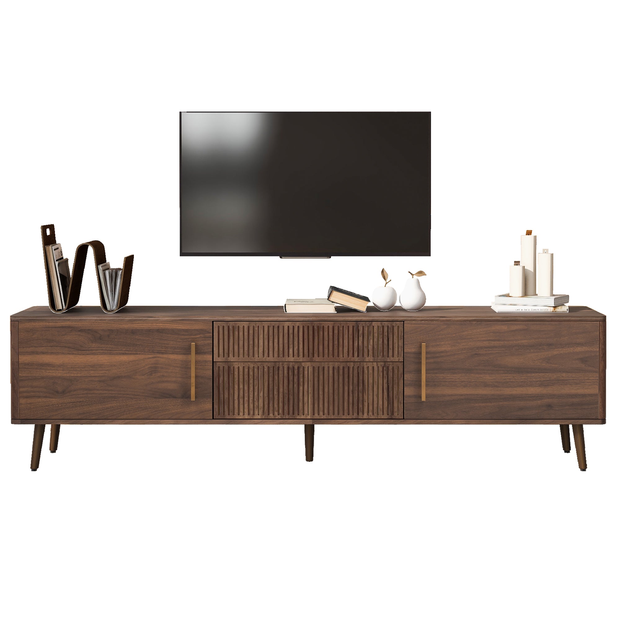 Astoria Mid Century TV Stand with 2 Drawers