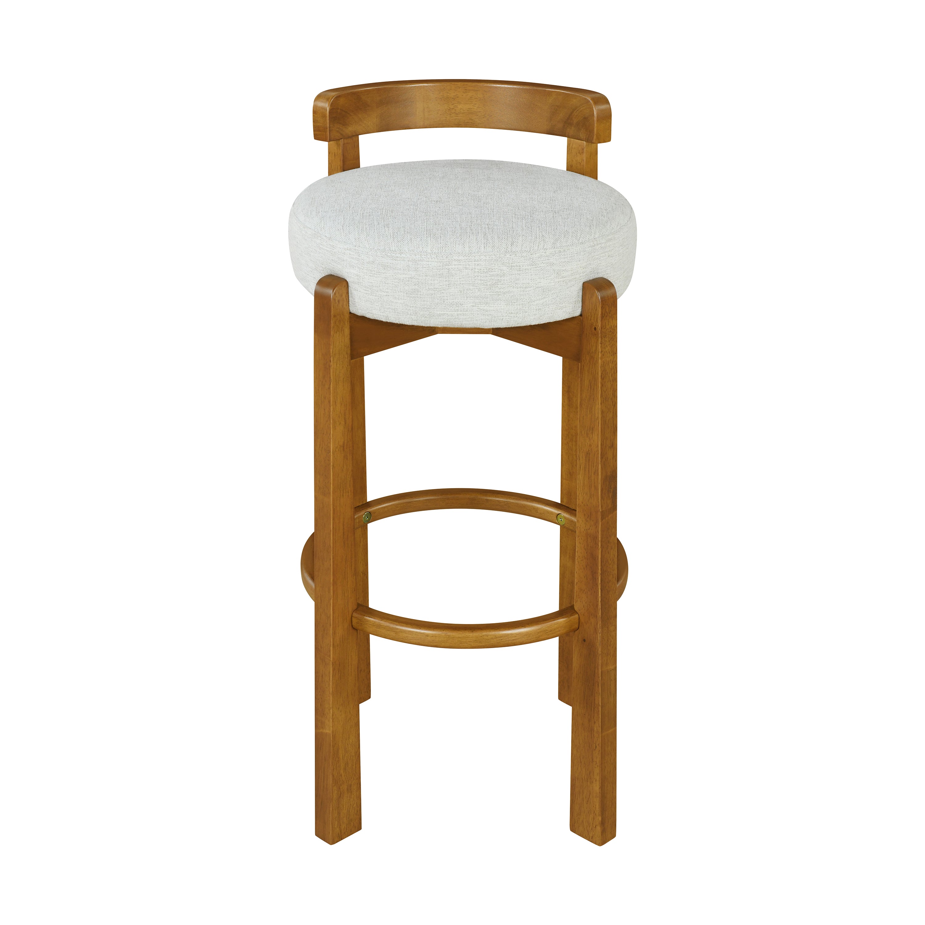 Etna 26" Rubberwood Counter Height Bar Stools with Upholstered Seats Set of 2