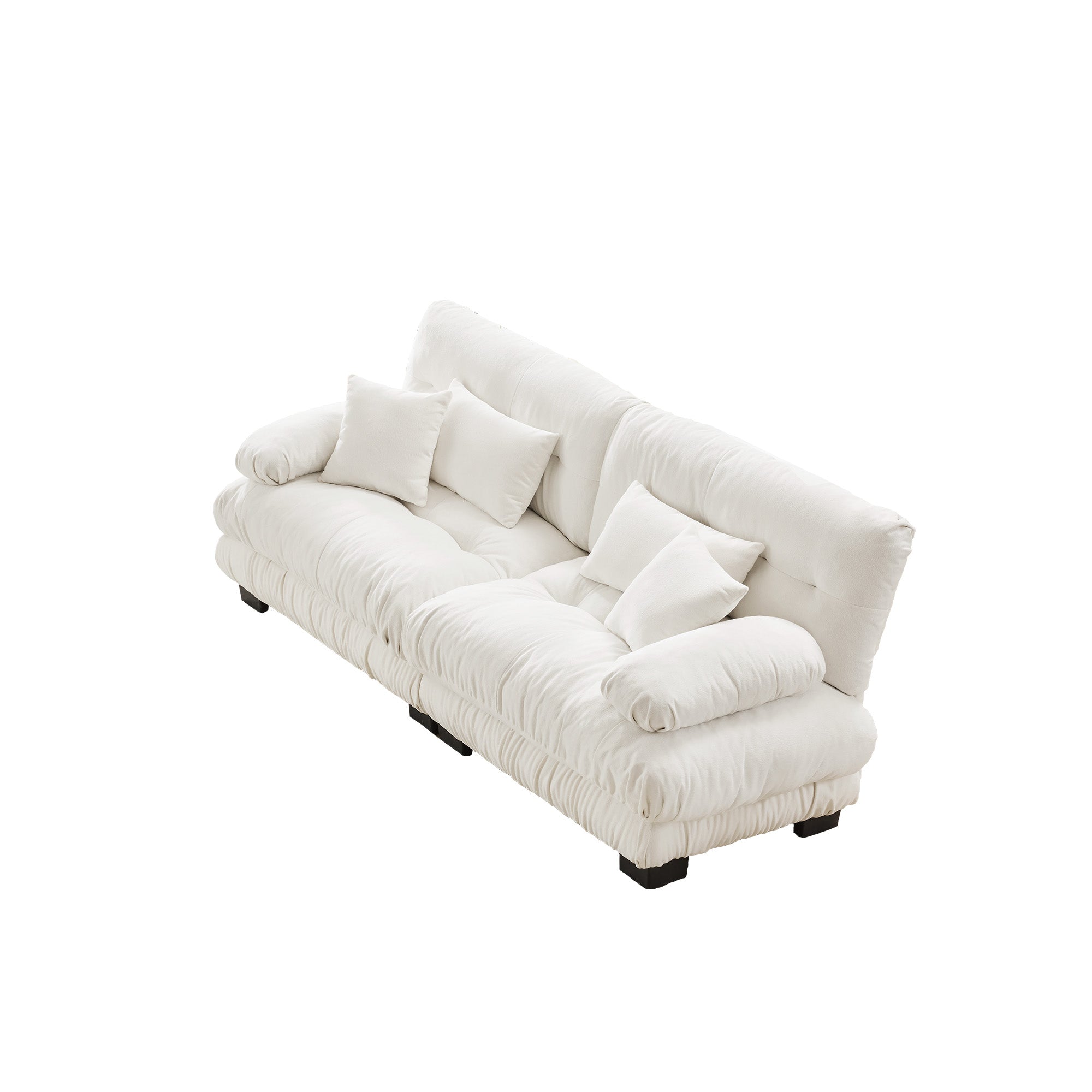 Monterey 94" 4-Seater Modular Cloud Sofa with Bolstered Armrests and Pillows