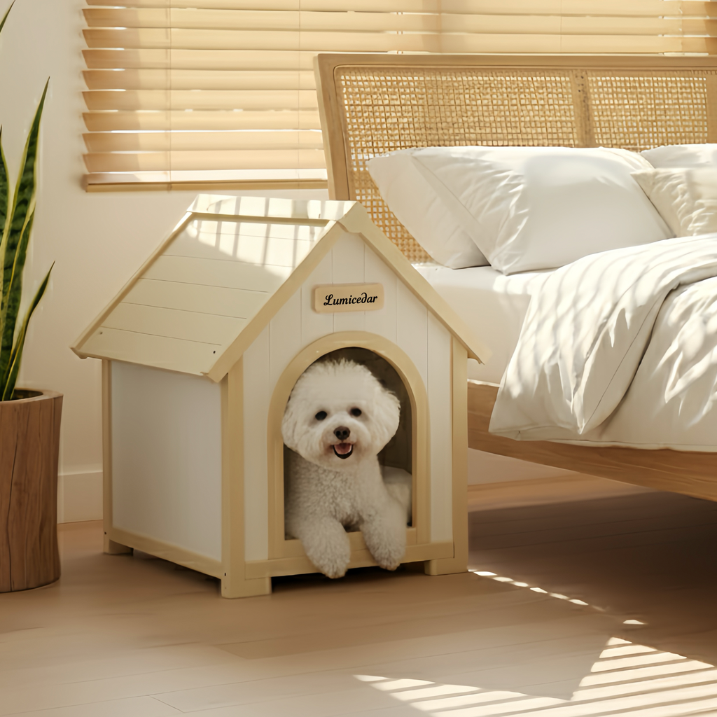 Brookside 24" Wood Indoor Pet House for Small Dogs & Cats with Cushion