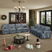 Livonia Oxford Fabric Comfortable Sofa Set with 3-Seater Sofa and 7-Seater Sofa