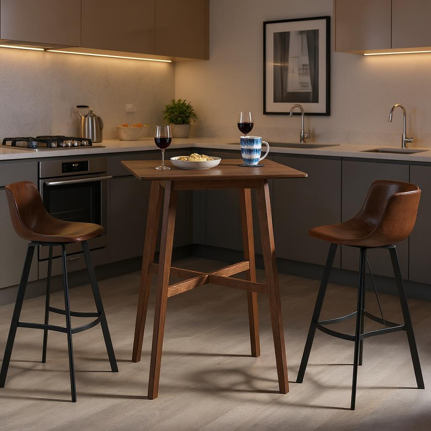 Berlin Modern Square High Top Pub Table